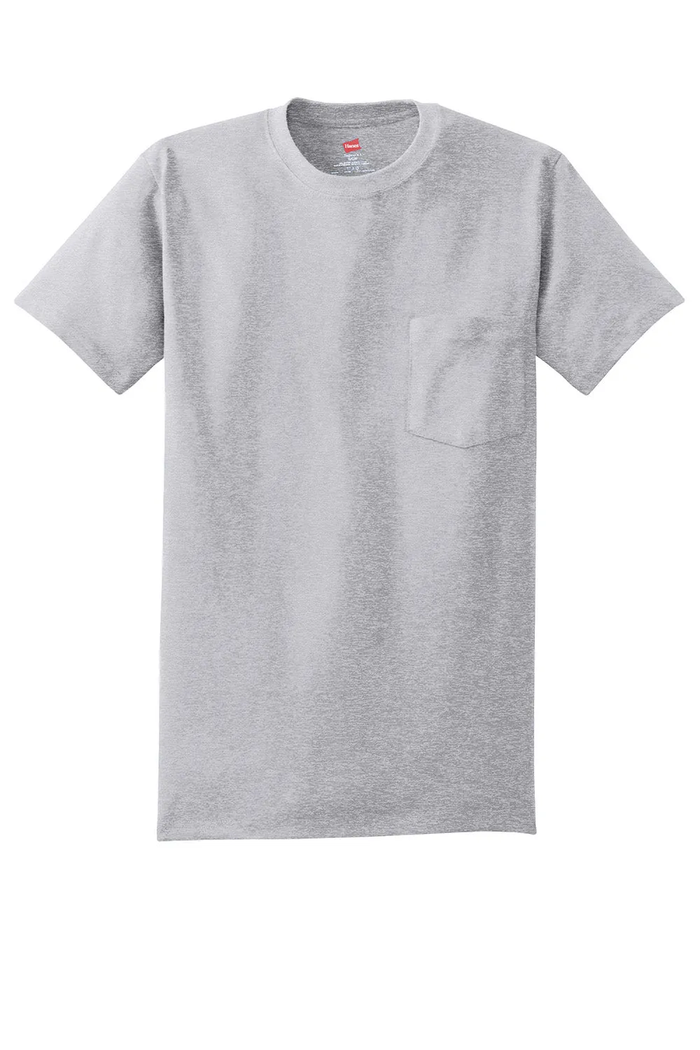 Hanes Mens ComfortSoft Short Sleeve Crewneck T-Shirt w/ Pocket - Light Steel Grey