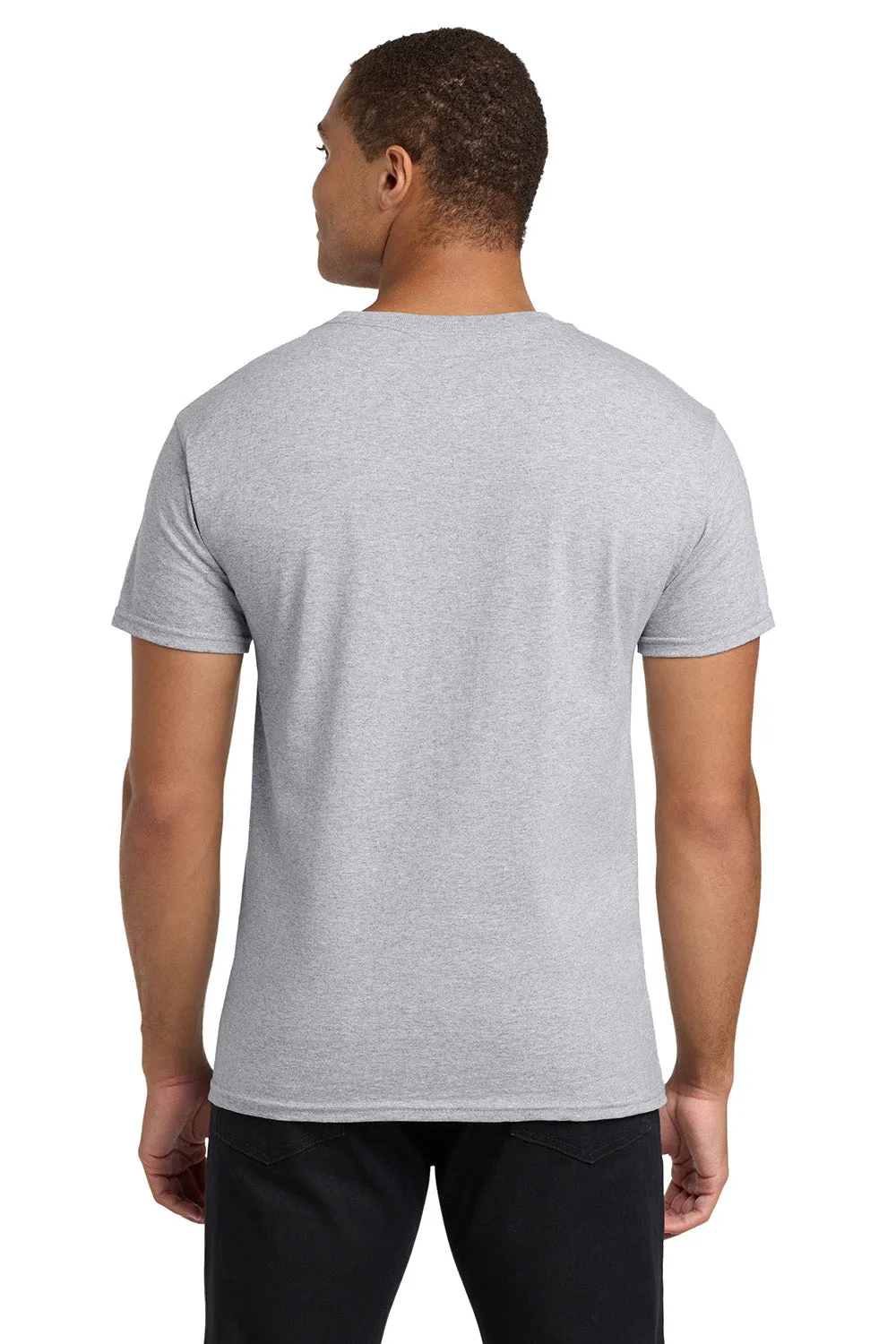 Hanes Mens ComfortSoft Short Sleeve Crewneck T-Shirt w/ Pocket - Light Steel Grey