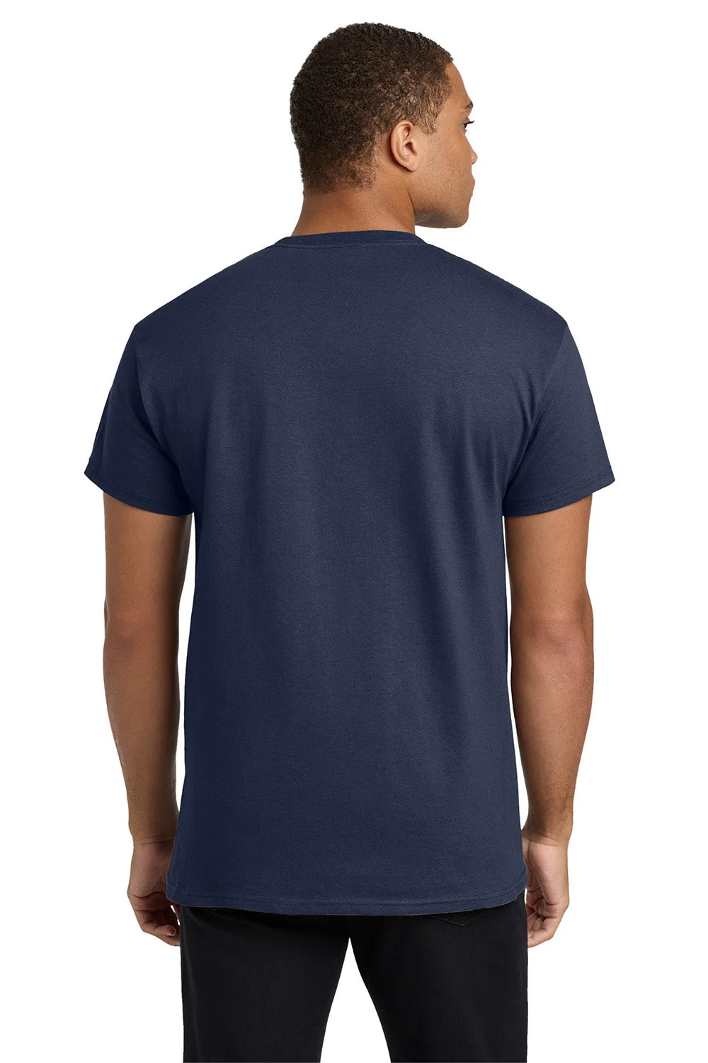 Hanes Mens ComfortSoft Short Sleeve Crewneck T-Shirt w/ Pocket - Navy Blue