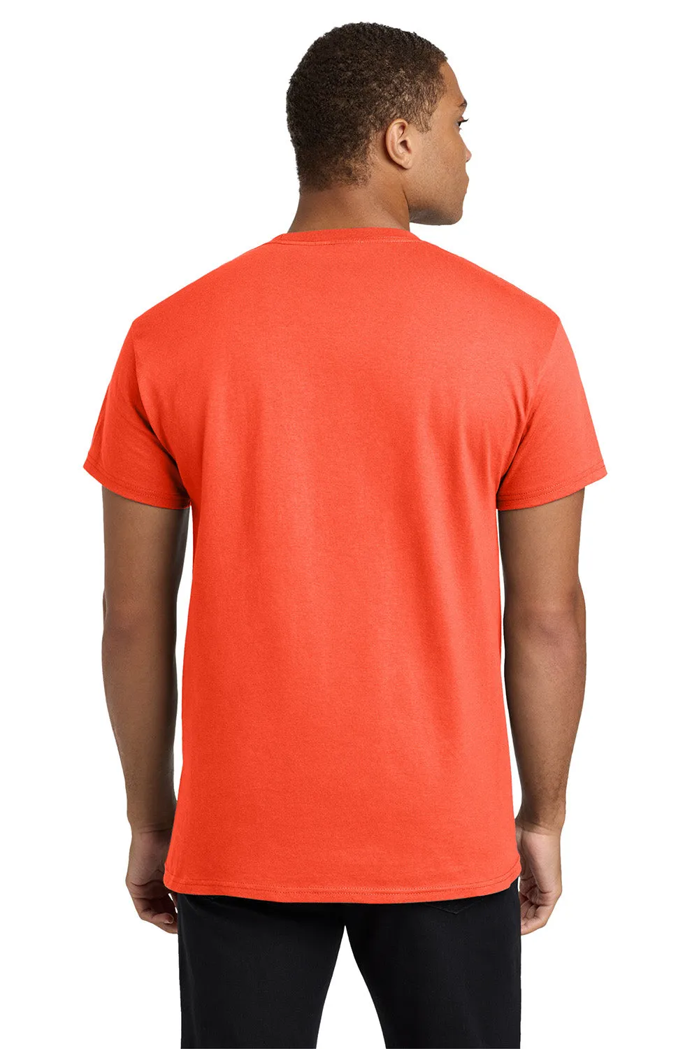 Hanes Mens ComfortSoft Short Sleeve Crewneck T-Shirt w/ Pocket - Orange