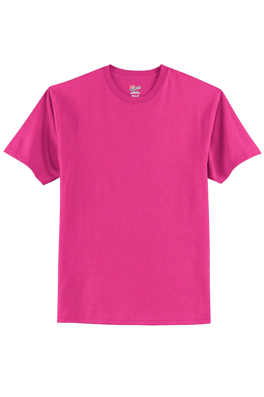 Hanes Mens ComfortSoft Short Sleeve Crewneck T-Shirt - Wow Pink