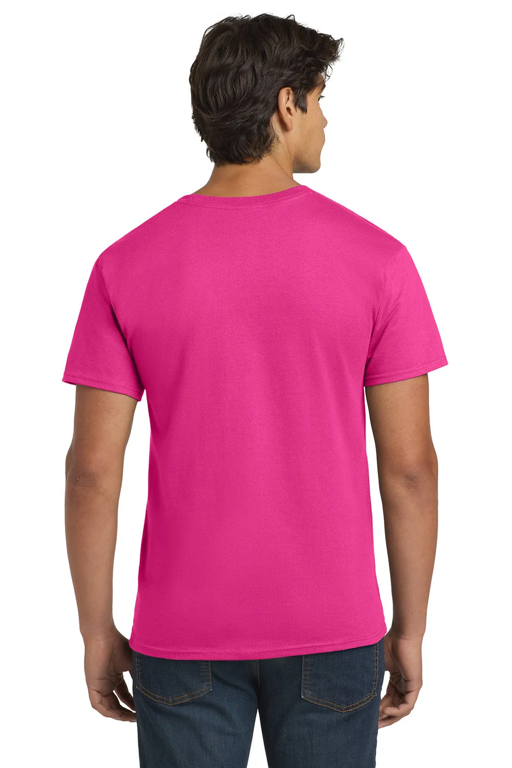 Hanes Mens ComfortSoft Short Sleeve Crewneck T-Shirt - Wow Pink