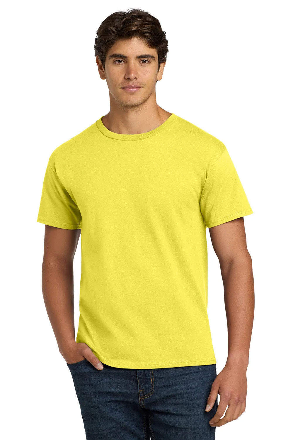 Hanes Mens ComfortSoft Short Sleeve Crewneck T-Shirt - Yellow