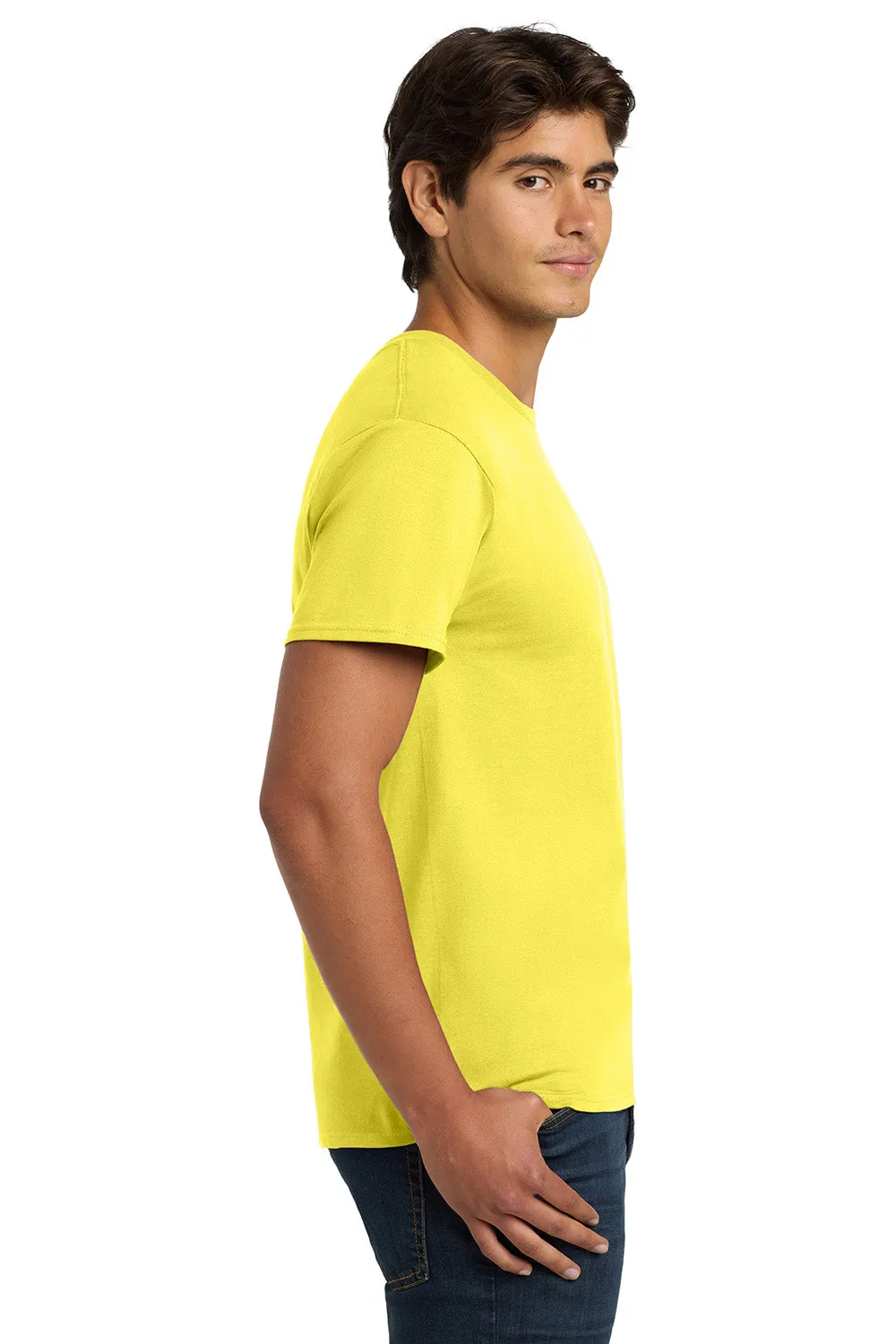 Hanes Mens ComfortSoft Short Sleeve Crewneck T-Shirt - Yellow