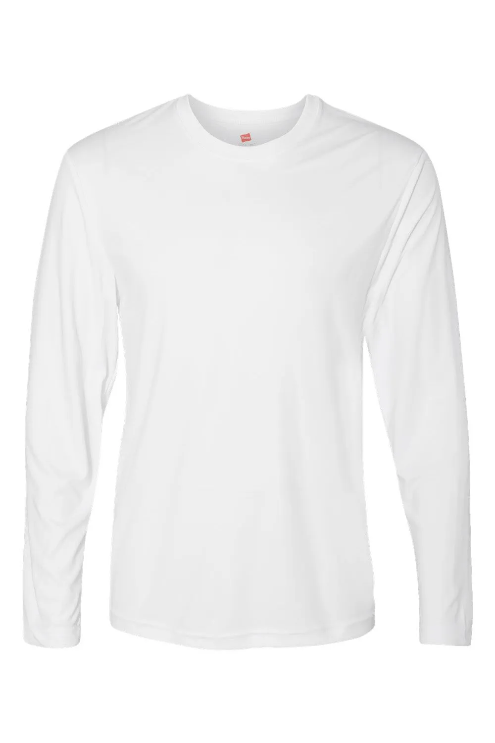 Hanes Mens Cool DRI FreshIQ Moisture Wicking Long Sleeve Crewneck T-Shirt - White