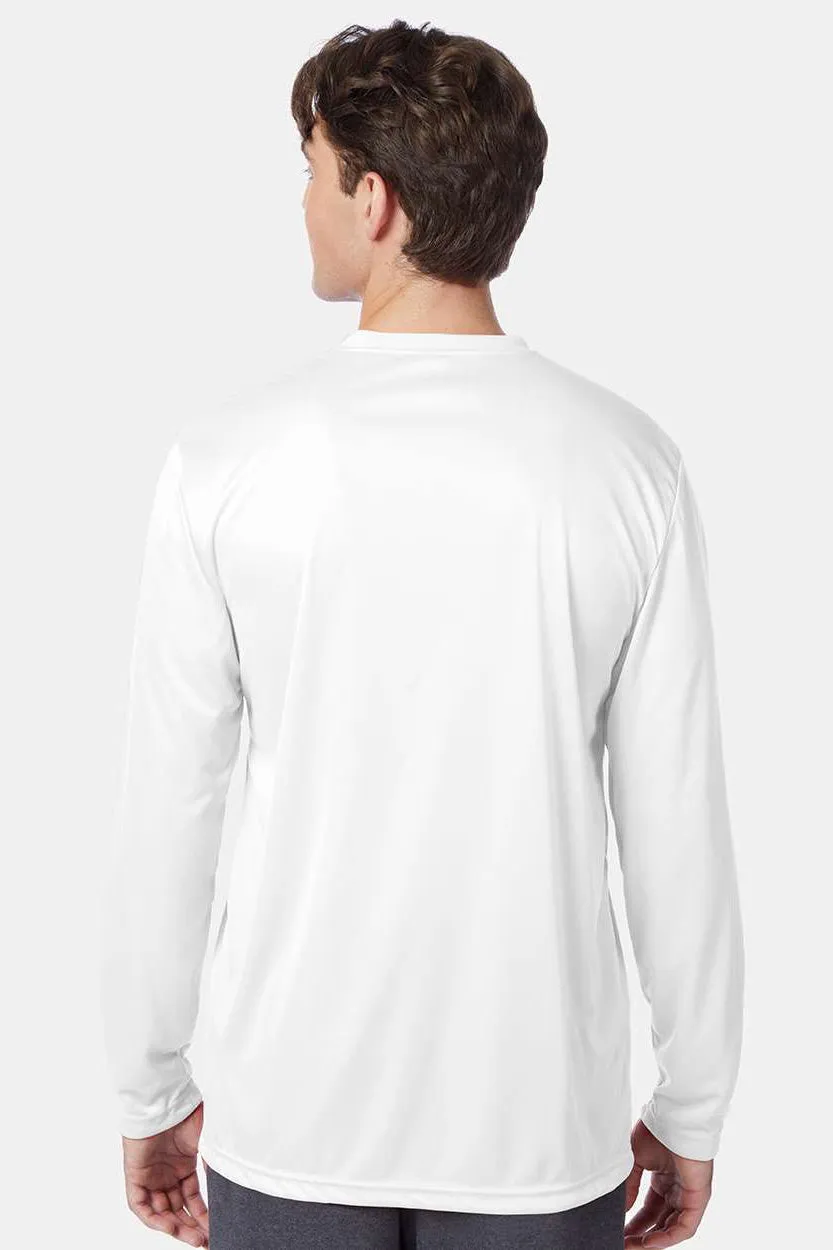 Hanes Mens Cool DRI FreshIQ Moisture Wicking Long Sleeve Crewneck T-Shirt - White