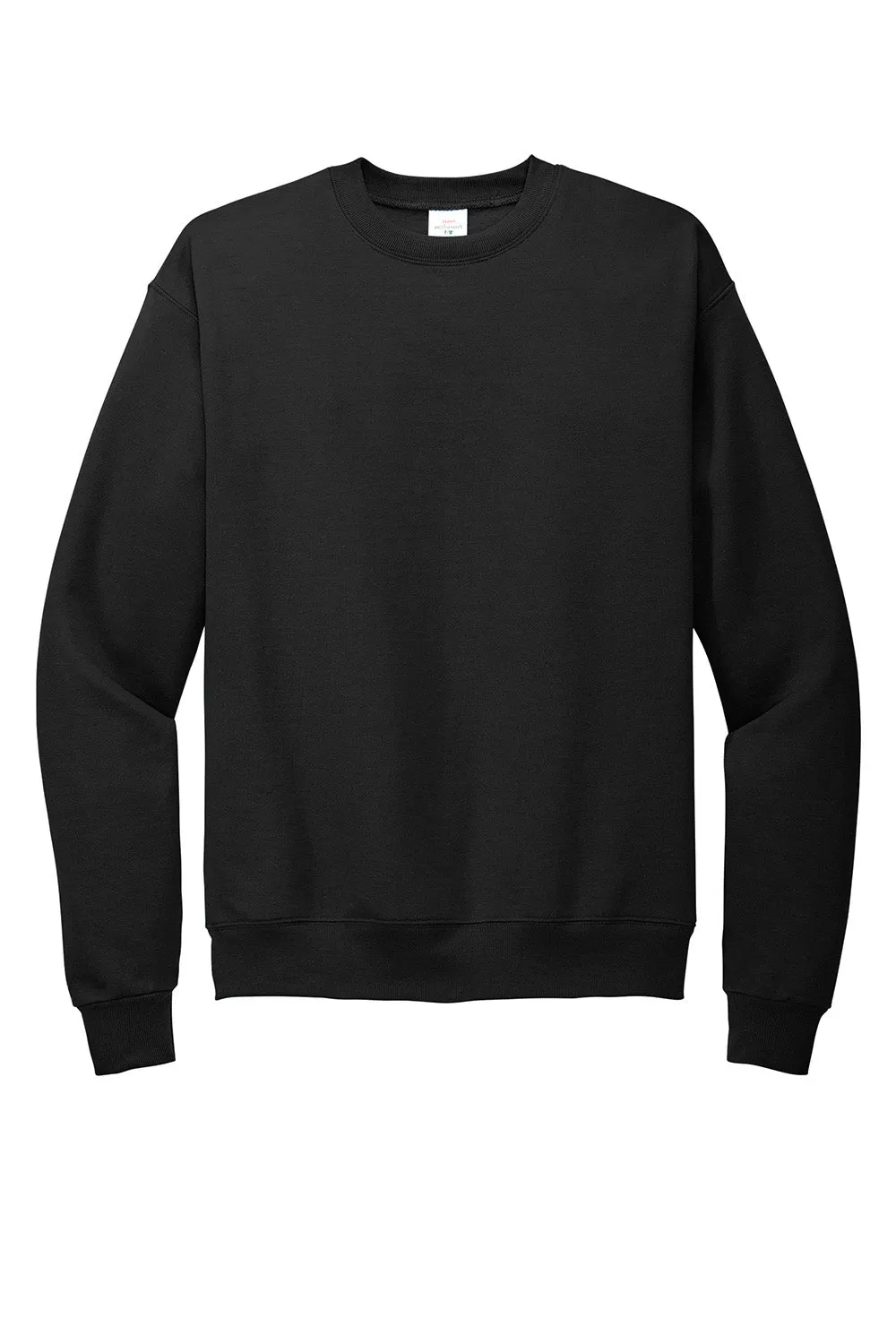 Hanes Mens EcoSmart Print Pro XP Pill Resistant Fleece Crewneck Sweatshirt - Black