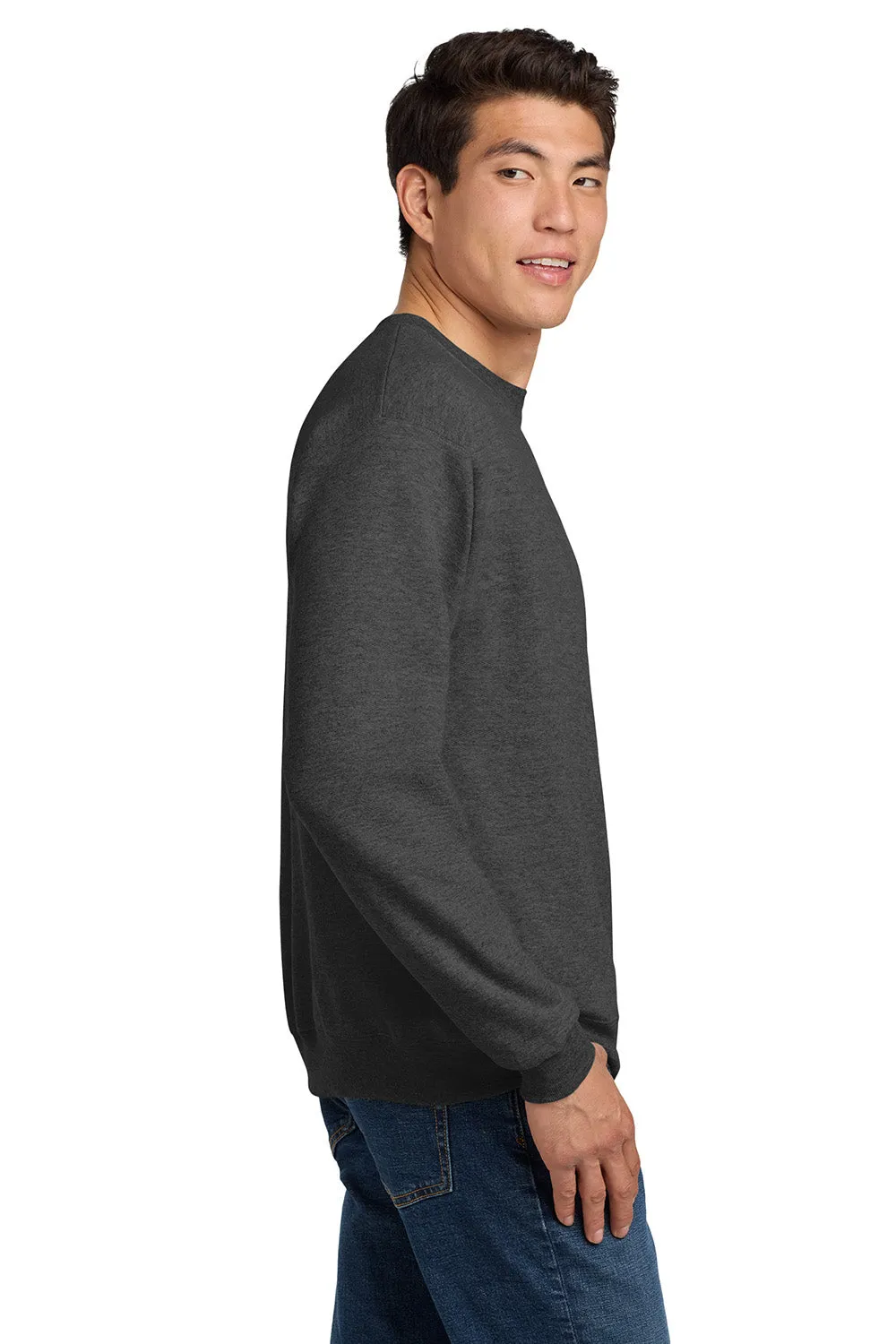 Hanes Mens EcoSmart Print Pro XP Pill Resistant Fleece Crewneck Sweatshirt - Heather Charcoal Grey