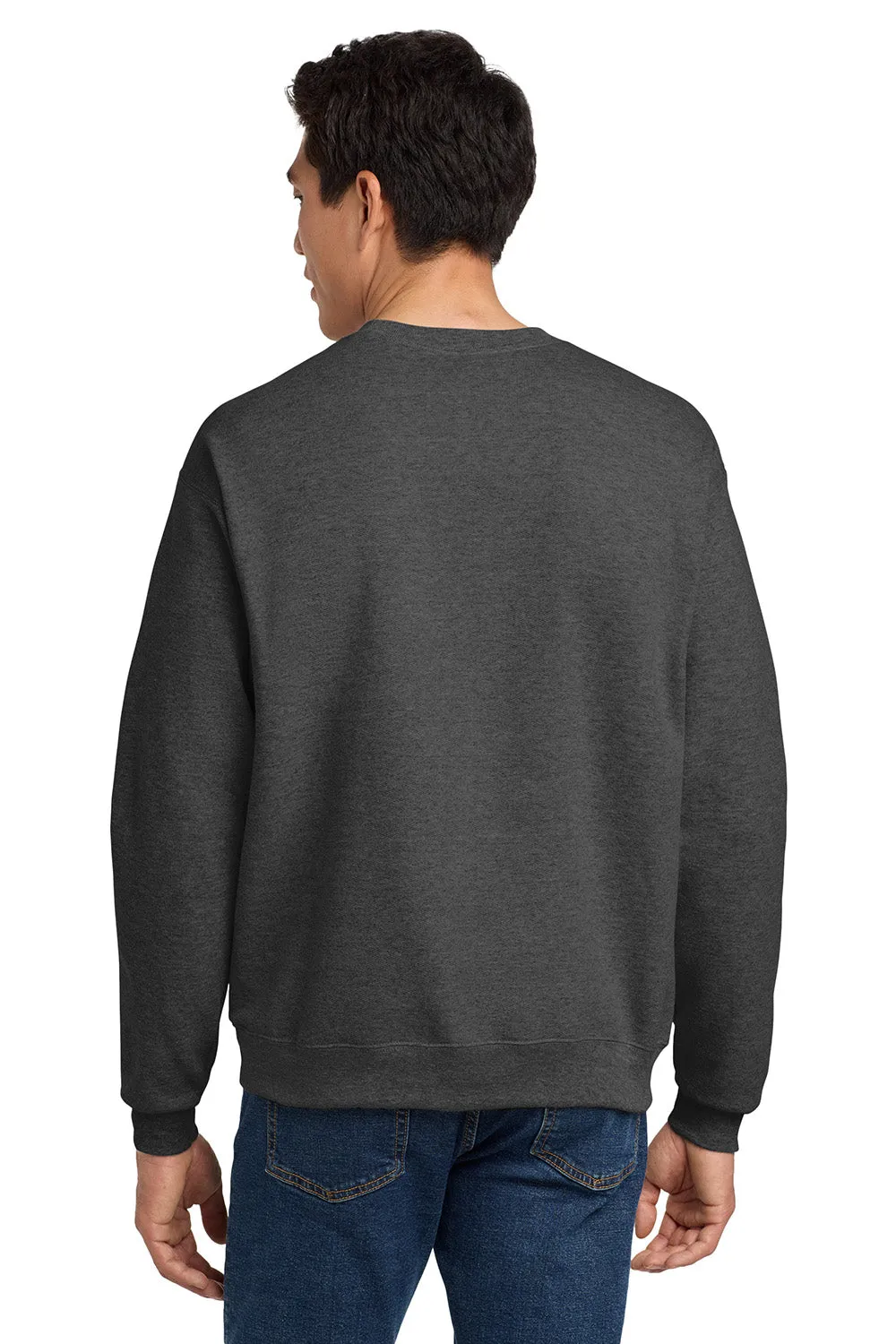 Hanes Mens EcoSmart Print Pro XP Pill Resistant Fleece Crewneck Sweatshirt - Heather Charcoal Grey