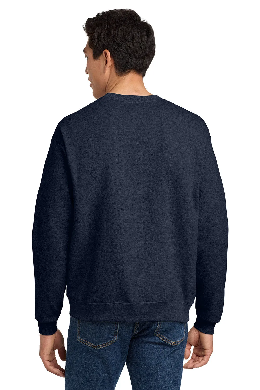 Hanes Mens EcoSmart Print Pro XP Pill Resistant Fleece Crewneck Sweatshirt - Heather Navy Blue
