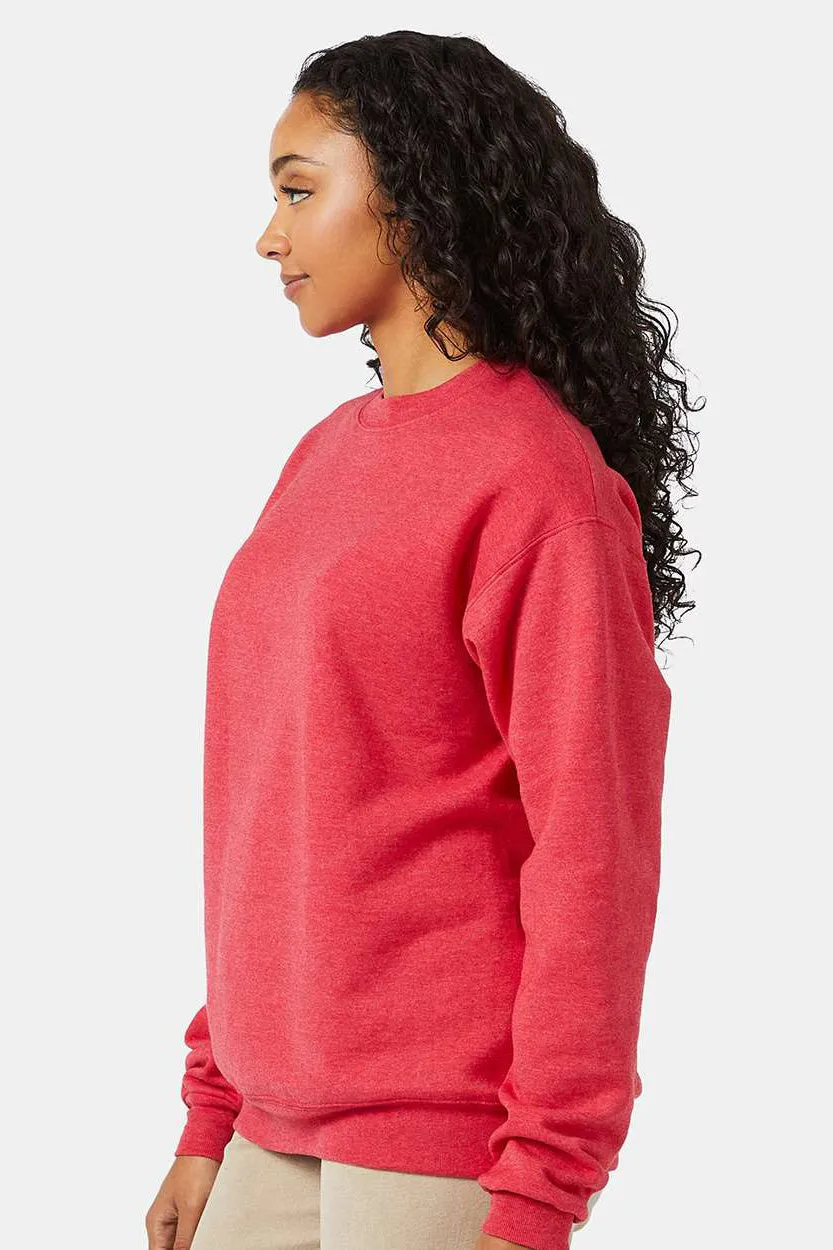 Hanes Mens EcoSmart Print Pro XP Pill Resistant Fleece Crewneck Sweatshirt - Heather Red