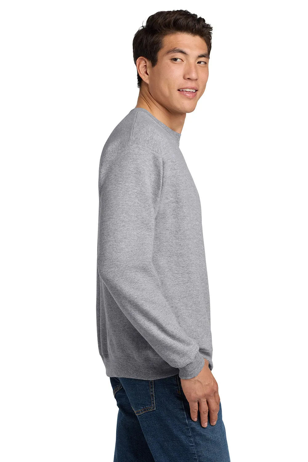 Hanes Mens EcoSmart Print Pro XP Pill Resistant Fleece Crewneck Sweatshirt - Light Steel Grey