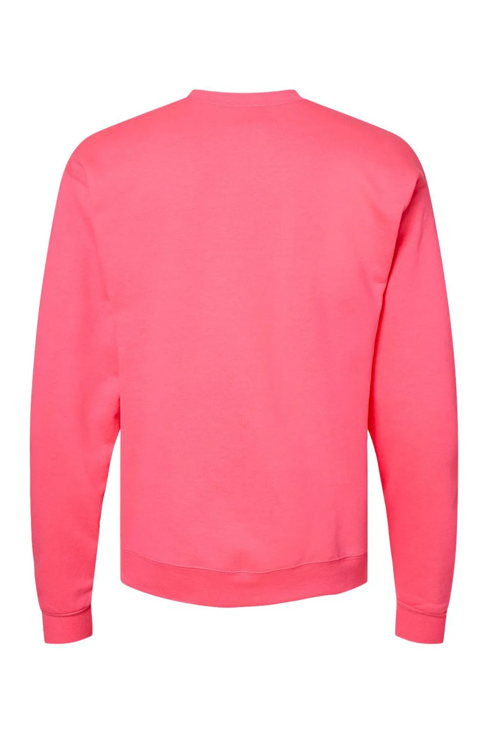 Hanes Mens EcoSmart Print Pro XP Pill Resistant Fleece Crewneck Sweatshirt - Safety Pink - Closeout