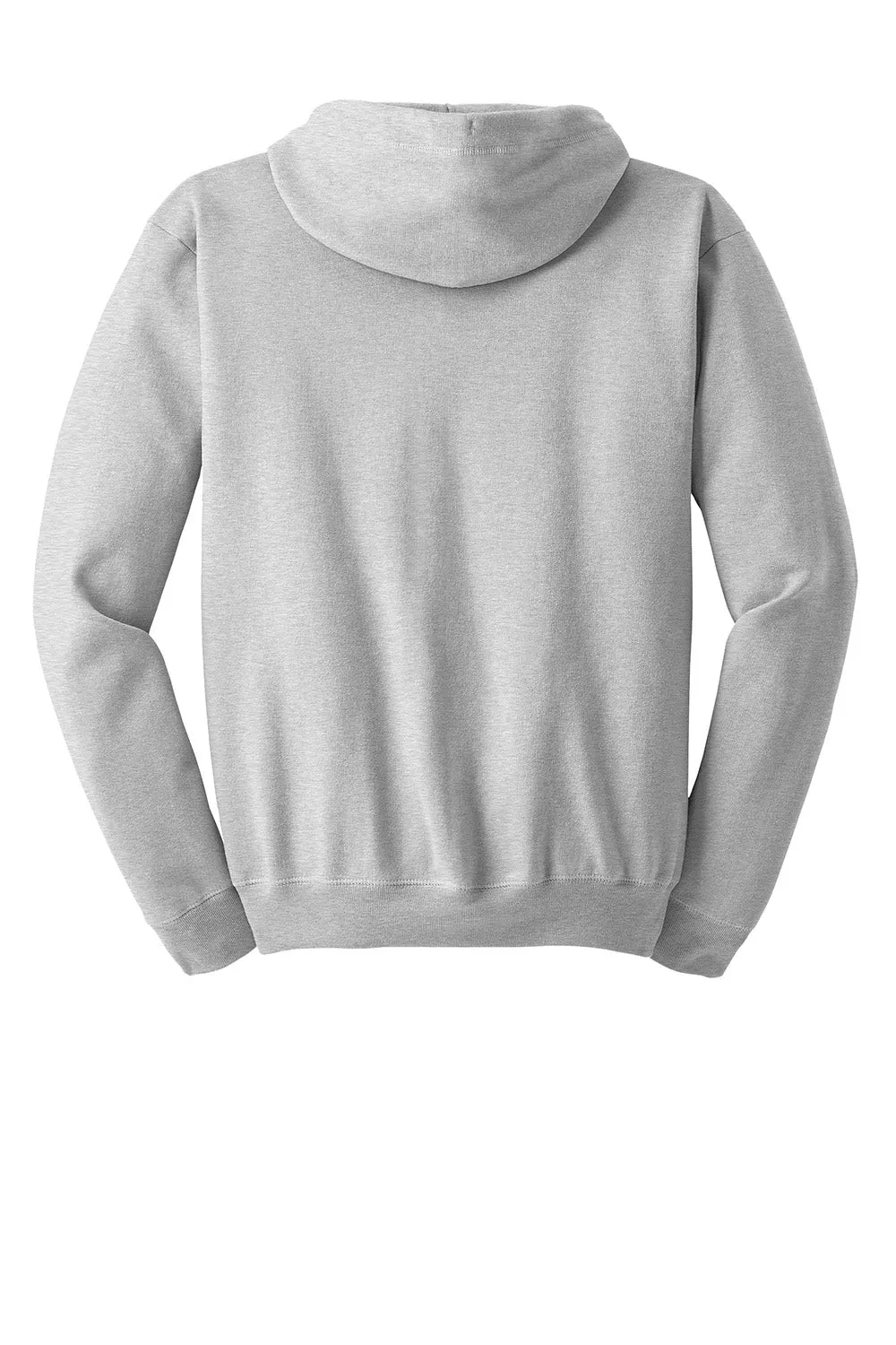 Hanes Mens EcoSmart Print Pro XP Pill Resistant Full Zip Hooded Sweatshirt Hoodie w/ Pockets - Ash Grey