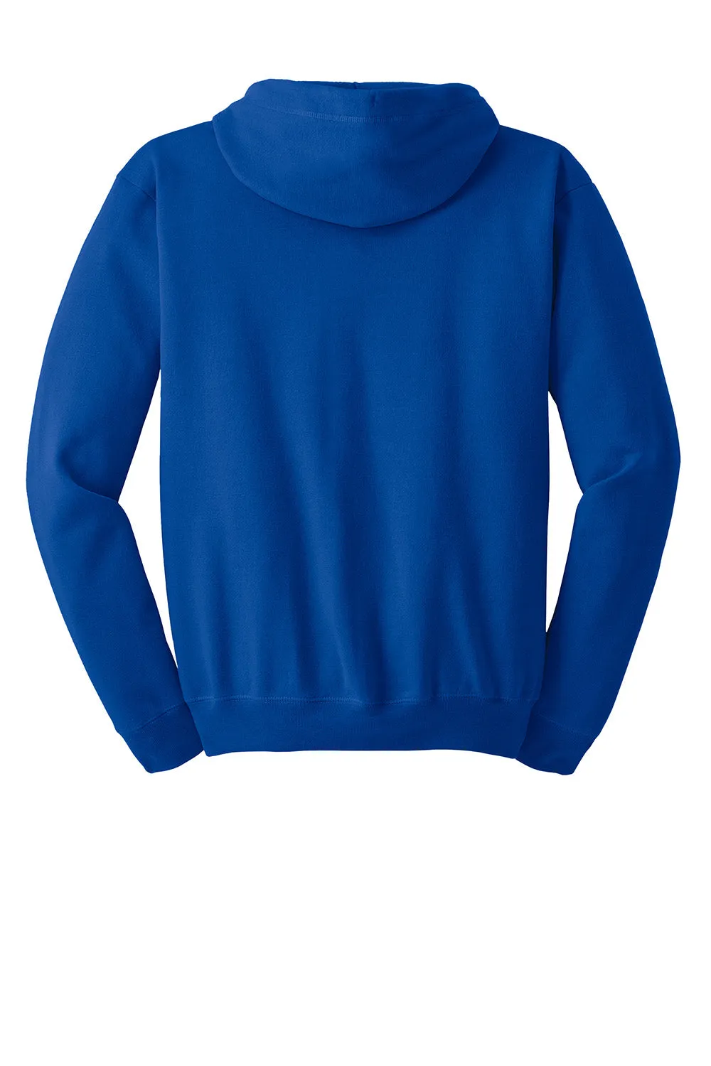 Hanes Mens EcoSmart Print Pro XP Pill Resistant Full Zip Hooded Sweatshirt Hoodie w/ Pockets - Deep Royal Blue