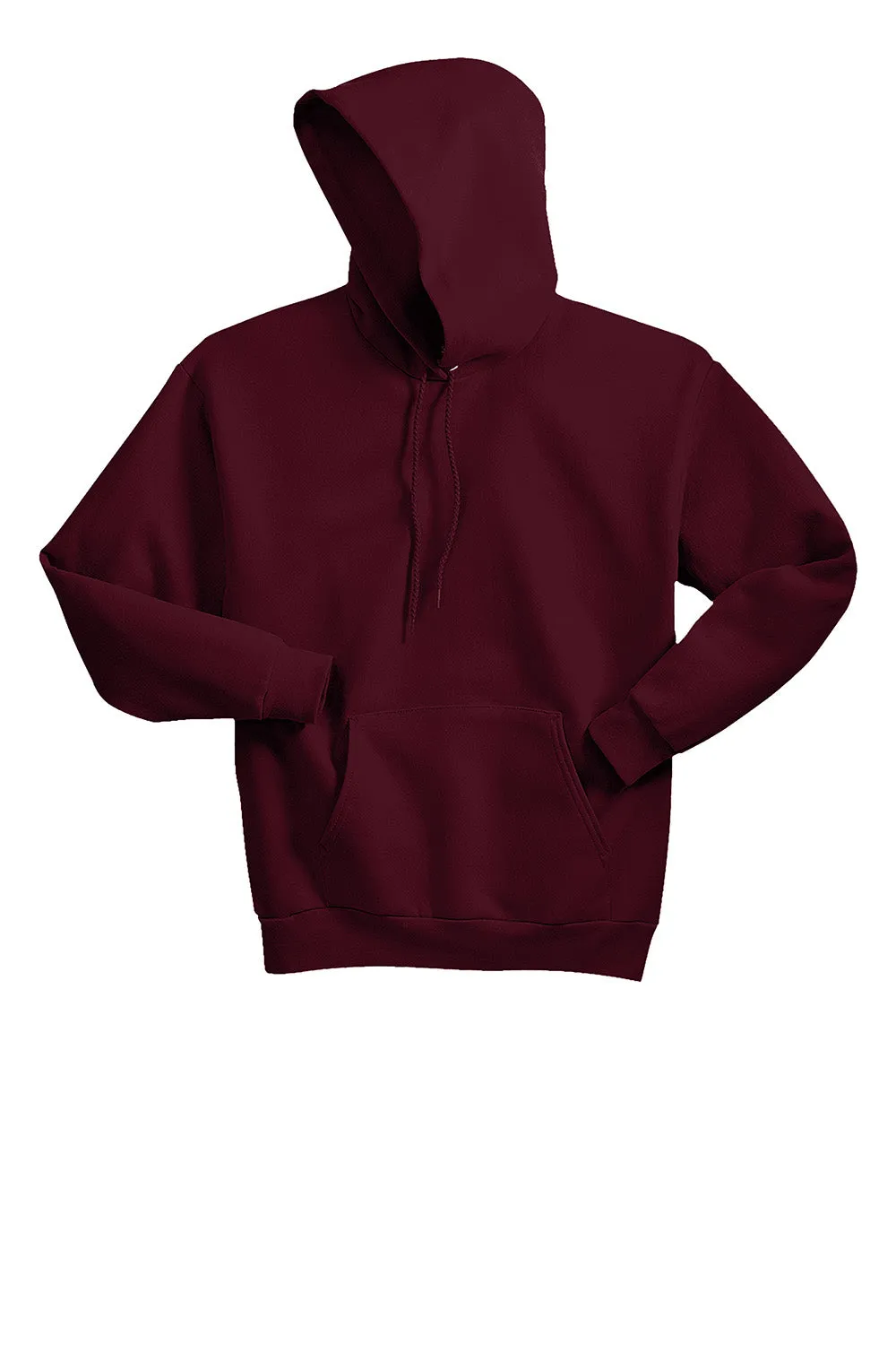 Hanes Mens EcoSmart Print Pro XP Pill Resistant Hooded Sweatshirt Hoodie w/ Pouch Pocket - Maroon