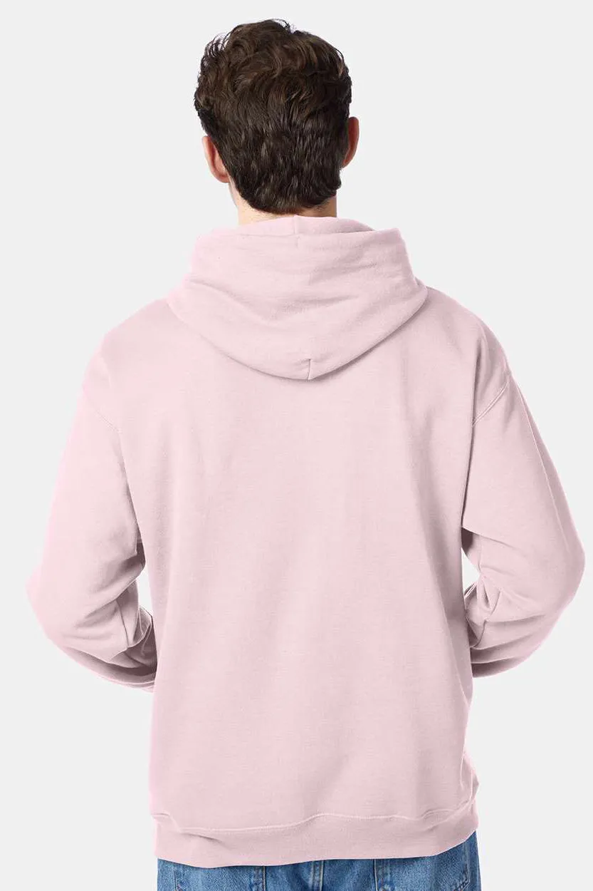 Hanes Mens EcoSmart Print Pro XP Pill Resistant Hooded Sweatshirt Hoodie w/ Pouch Pocket - Pale Pink