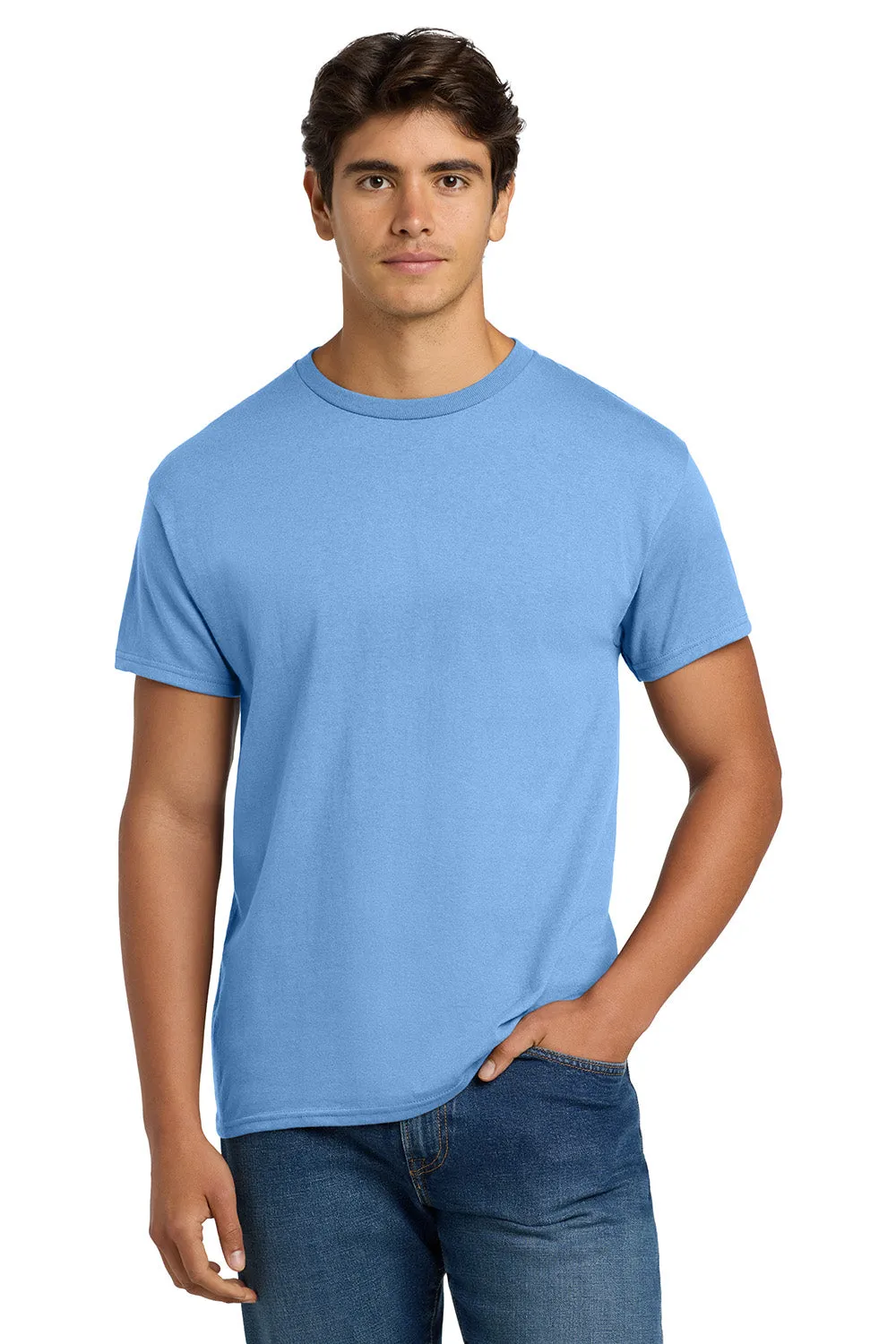 Hanes Mens EcoSmart Short Sleeve Crewneck T-Shirt - Carolina Blue