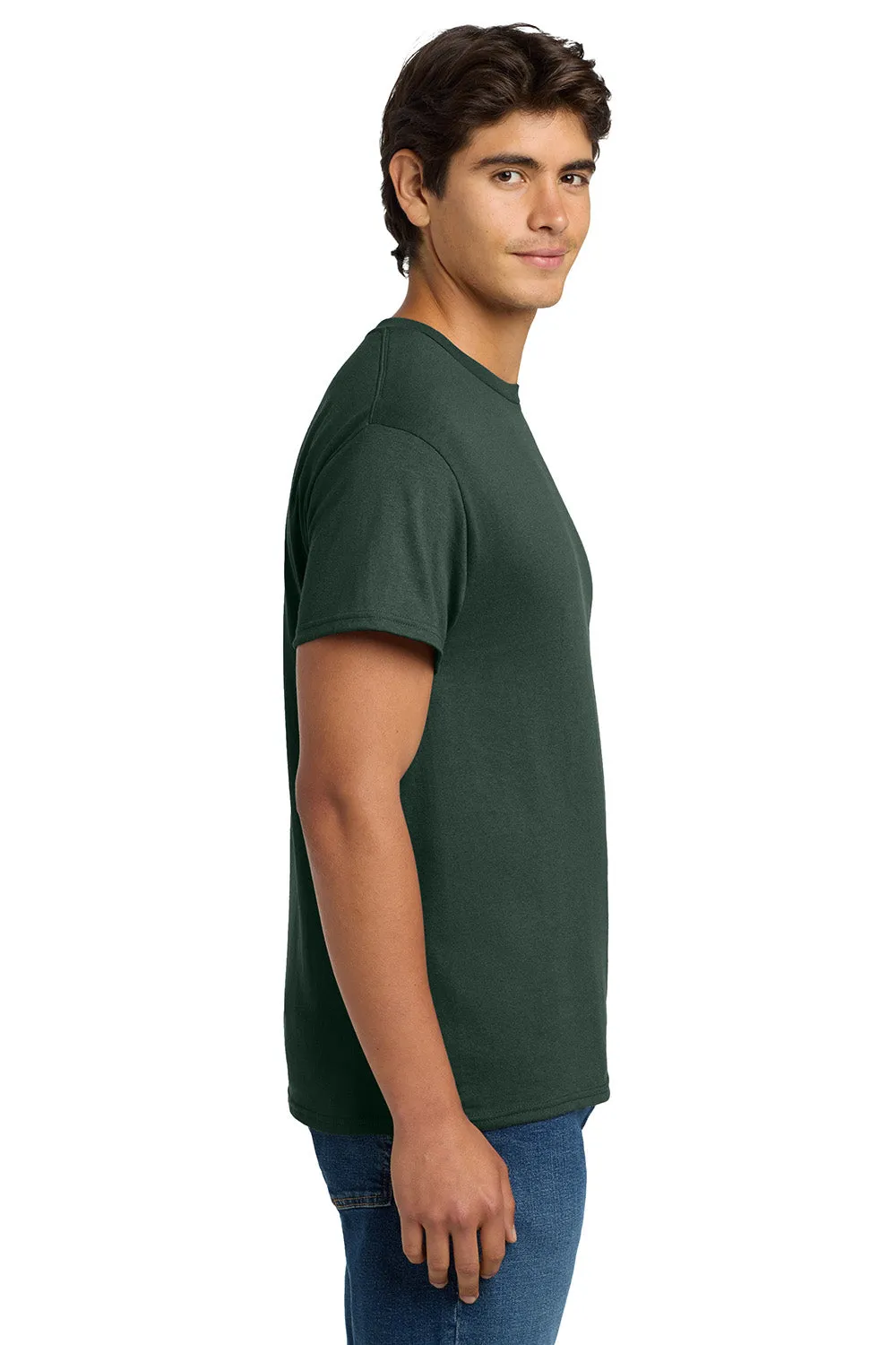 Hanes Mens EcoSmart Short Sleeve Crewneck T-Shirt - Deep Forest Green
