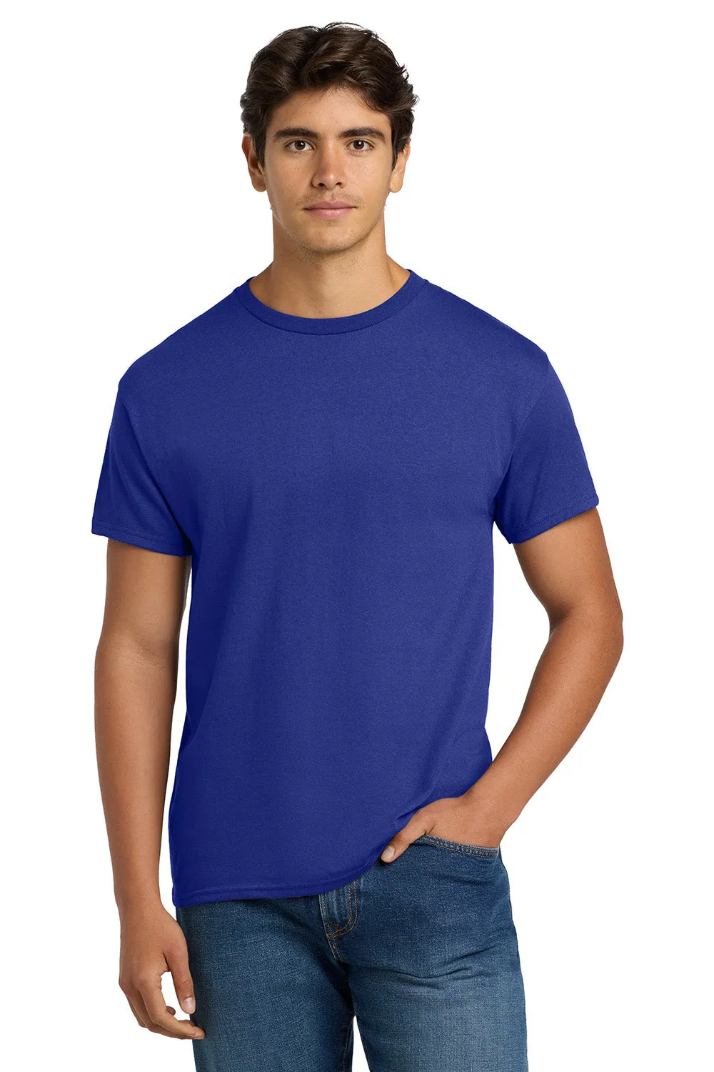 Hanes Mens EcoSmart Short Sleeve Crewneck T-Shirt - Deep Royal Blue