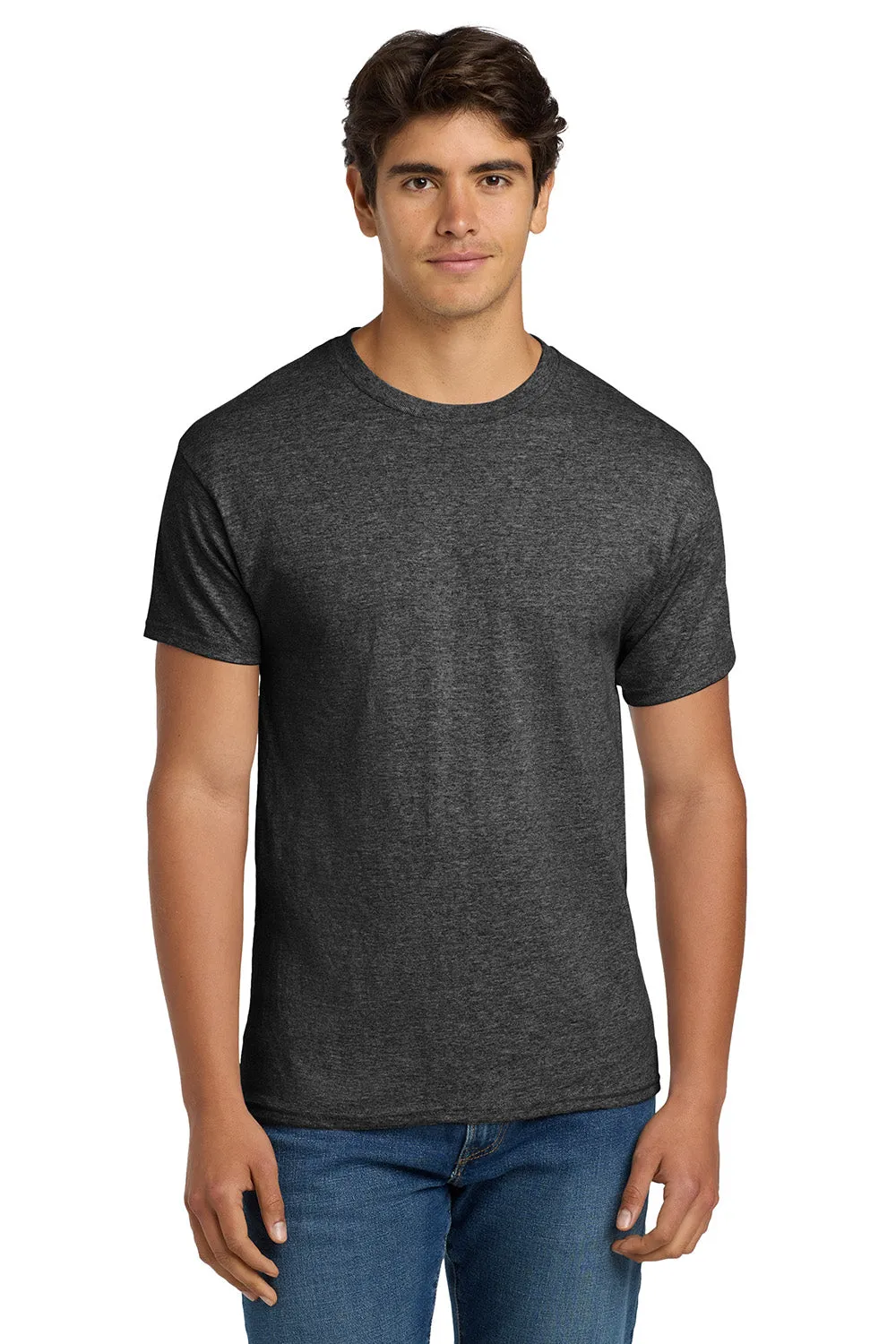 Hanes Mens EcoSmart Short Sleeve Crewneck T-Shirt - Heather Charcoal Grey