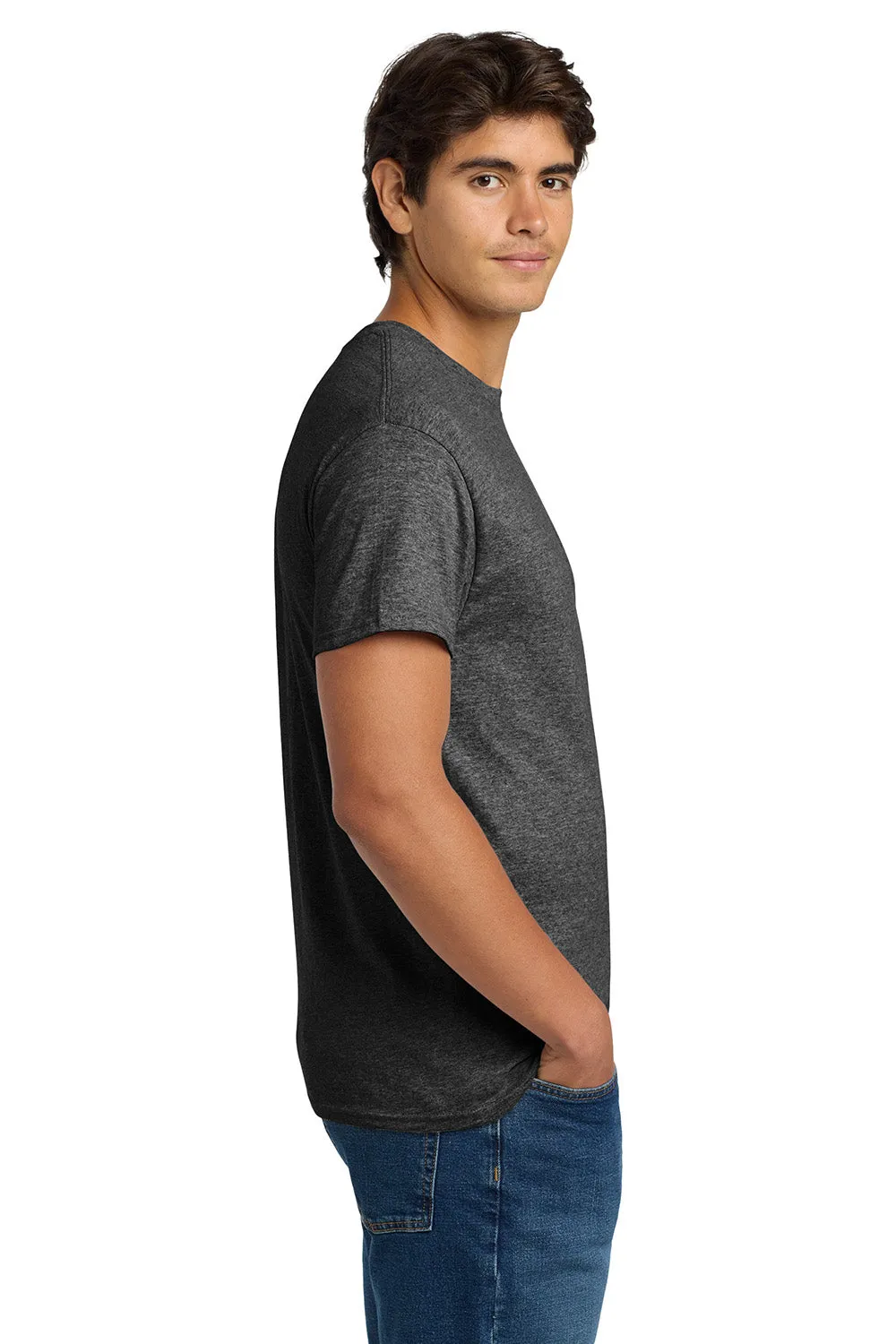 Hanes Mens EcoSmart Short Sleeve Crewneck T-Shirt - Heather Charcoal Grey