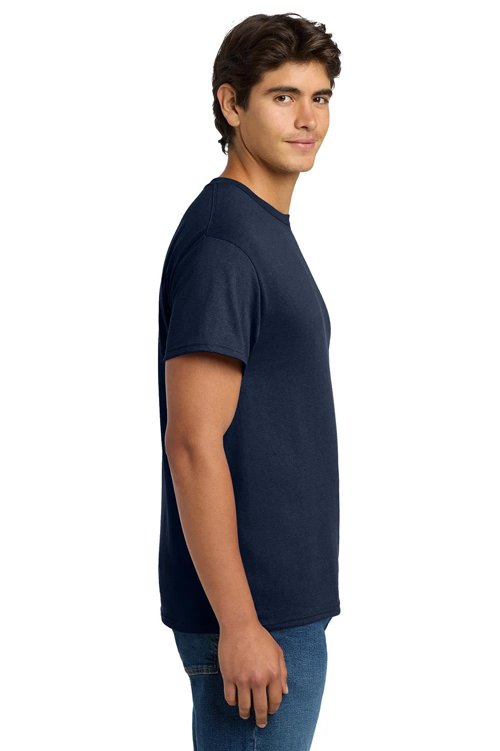 Hanes Mens EcoSmart Short Sleeve Crewneck T-Shirt - Navy Blue