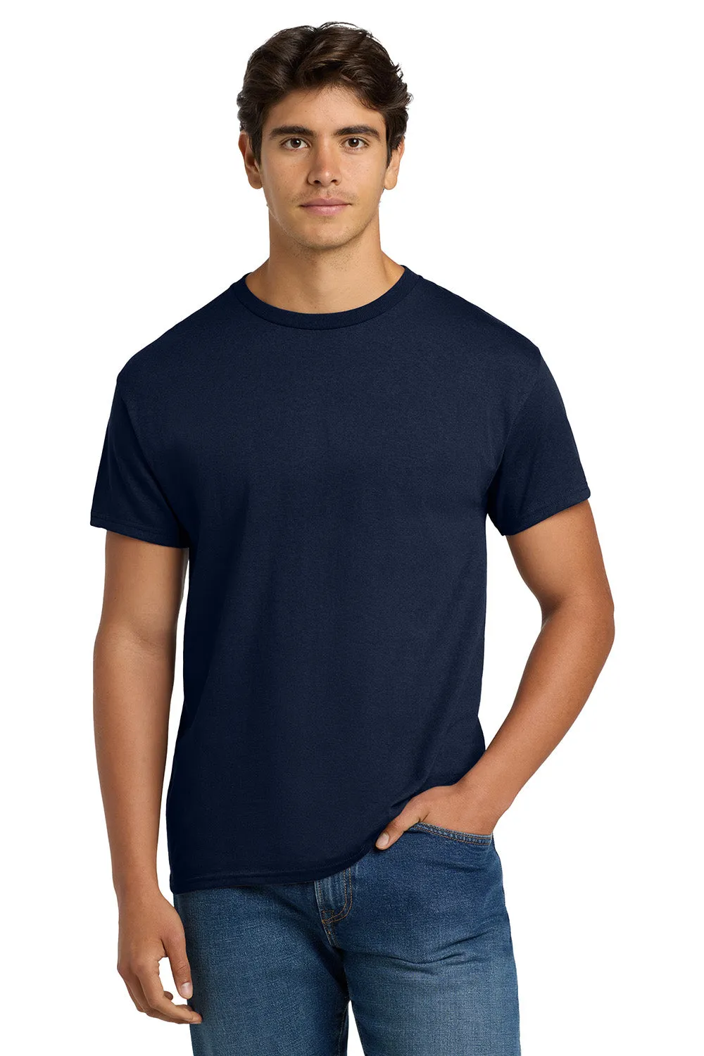 Hanes Mens EcoSmart Short Sleeve Crewneck T-Shirt - Navy Blue