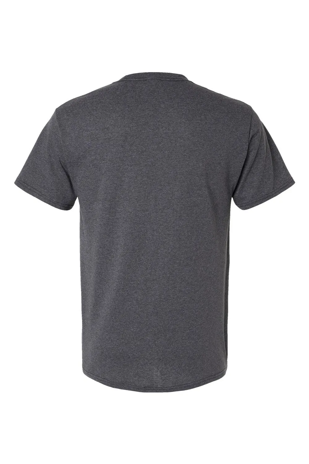 Hanes Mens Essential Short Sleeve Crewneck T-Shirt w/ Pocket - Heather Charcoal Grey
