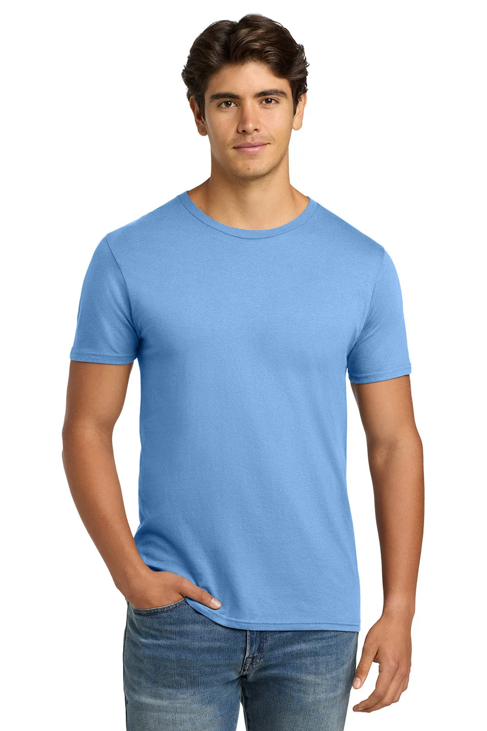 Hanes Mens Nano-T Short Sleeve Crewneck T-Shirt - Carolina Blue