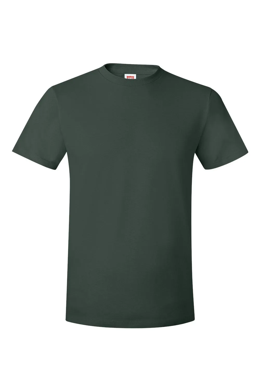 Hanes Mens Nano-T Short Sleeve Crewneck T-Shirt - Deep Forest Green