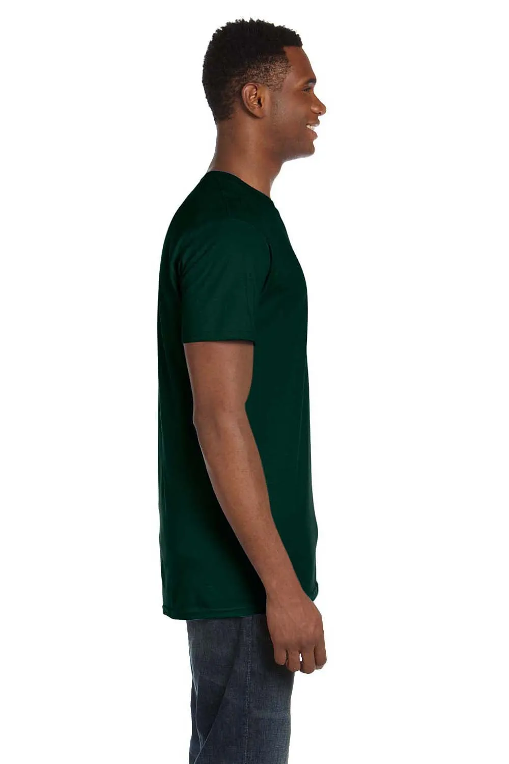 Hanes Mens Nano-T Short Sleeve Crewneck T-Shirt - Deep Forest Green