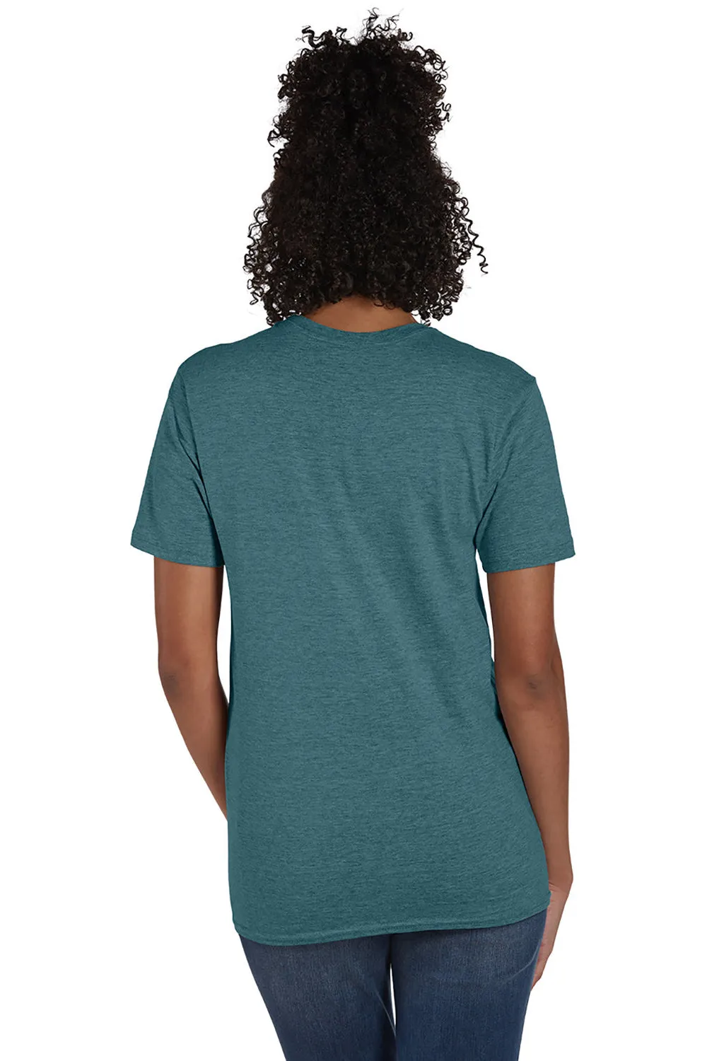 Hanes Mens Nano-T Short Sleeve Crewneck T-Shirt - Heather Cactus Green