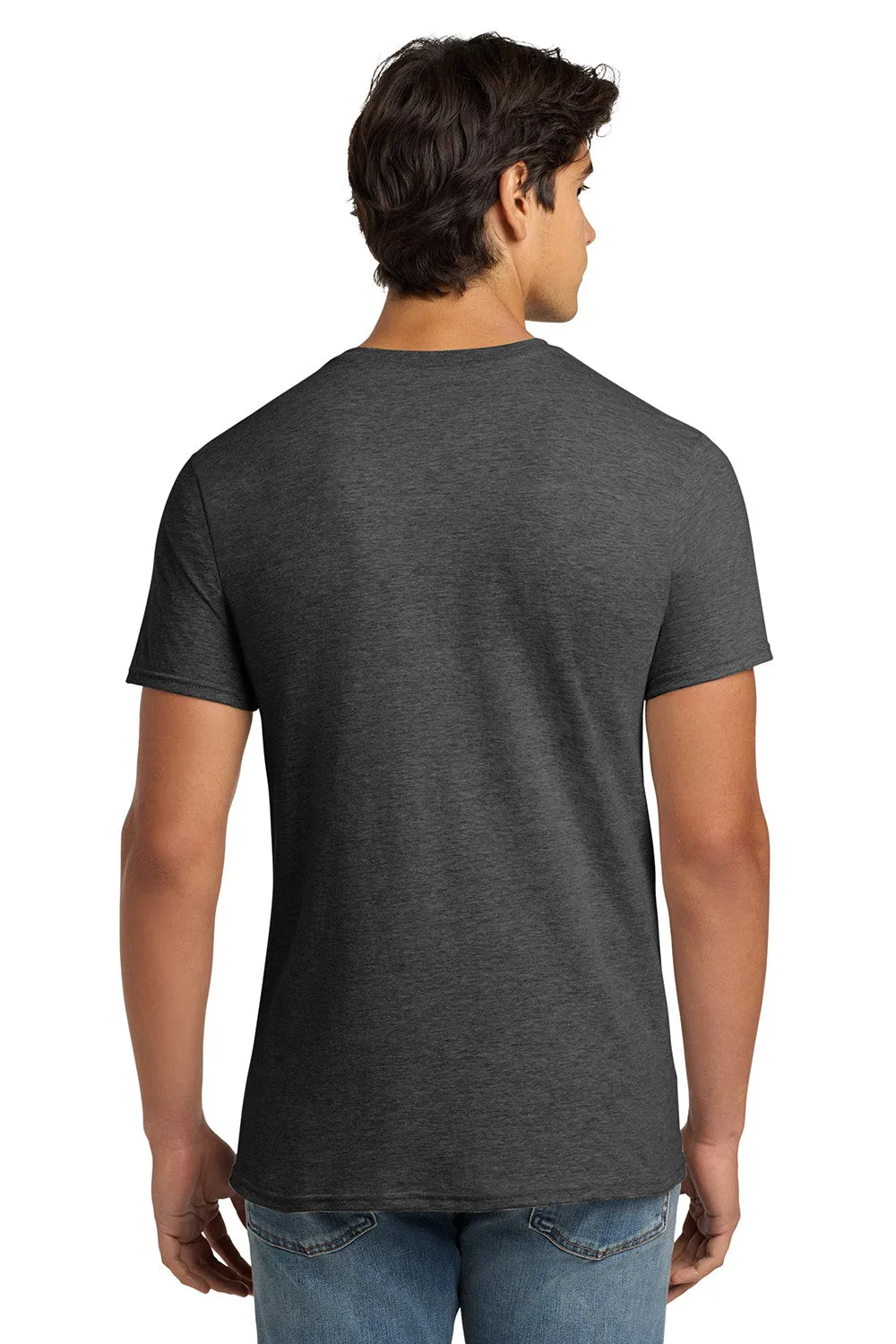 Hanes Mens Nano-T Short Sleeve Crewneck T-Shirt - Heather Charcoal Grey