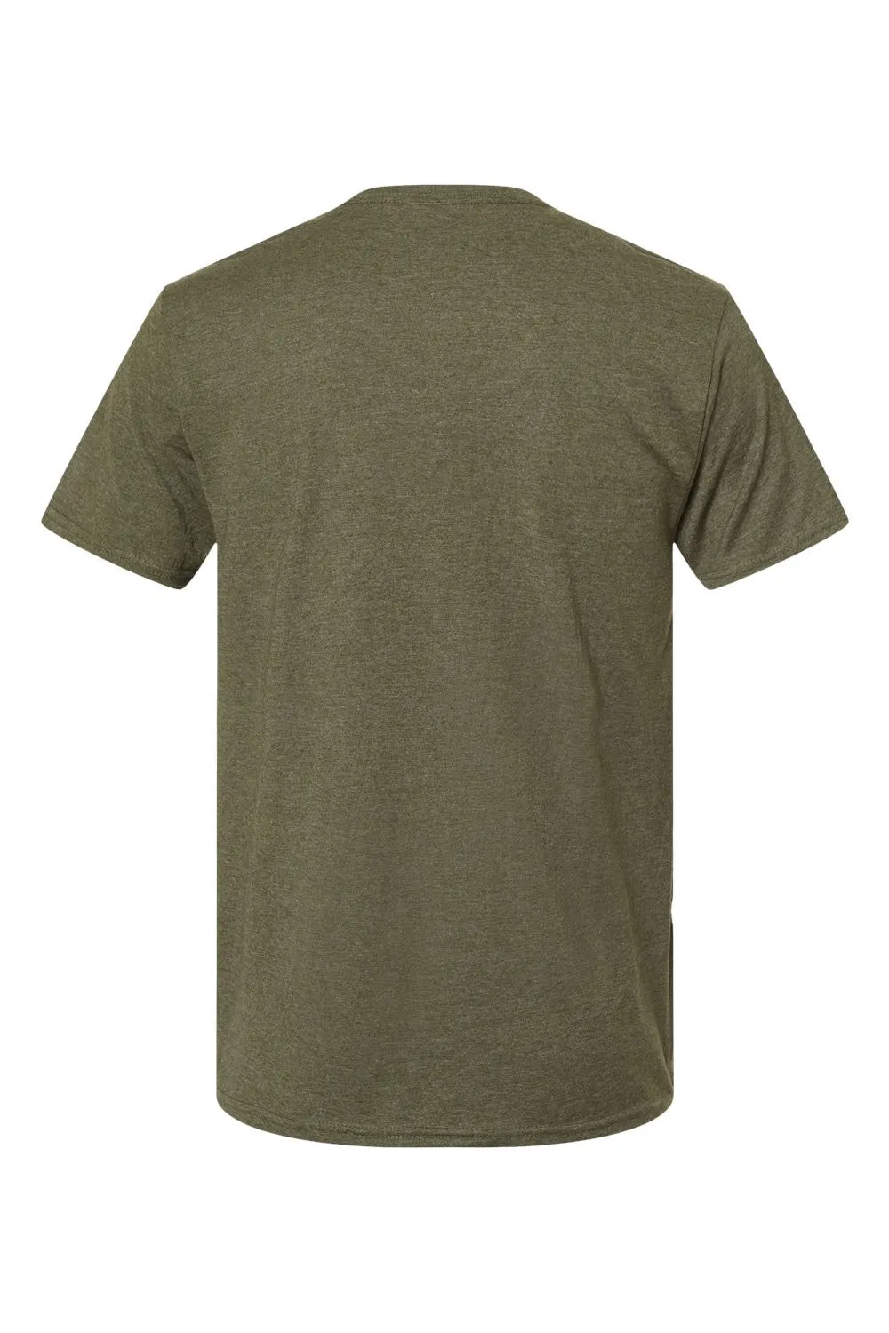Hanes Mens Nano-T Short Sleeve Crewneck T-Shirt - Heather Military Green