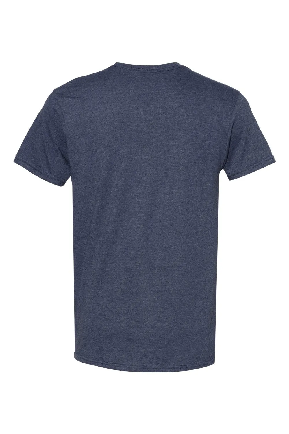 Hanes Mens Nano-T Short Sleeve Crewneck T-Shirt - Heather Navy Blue