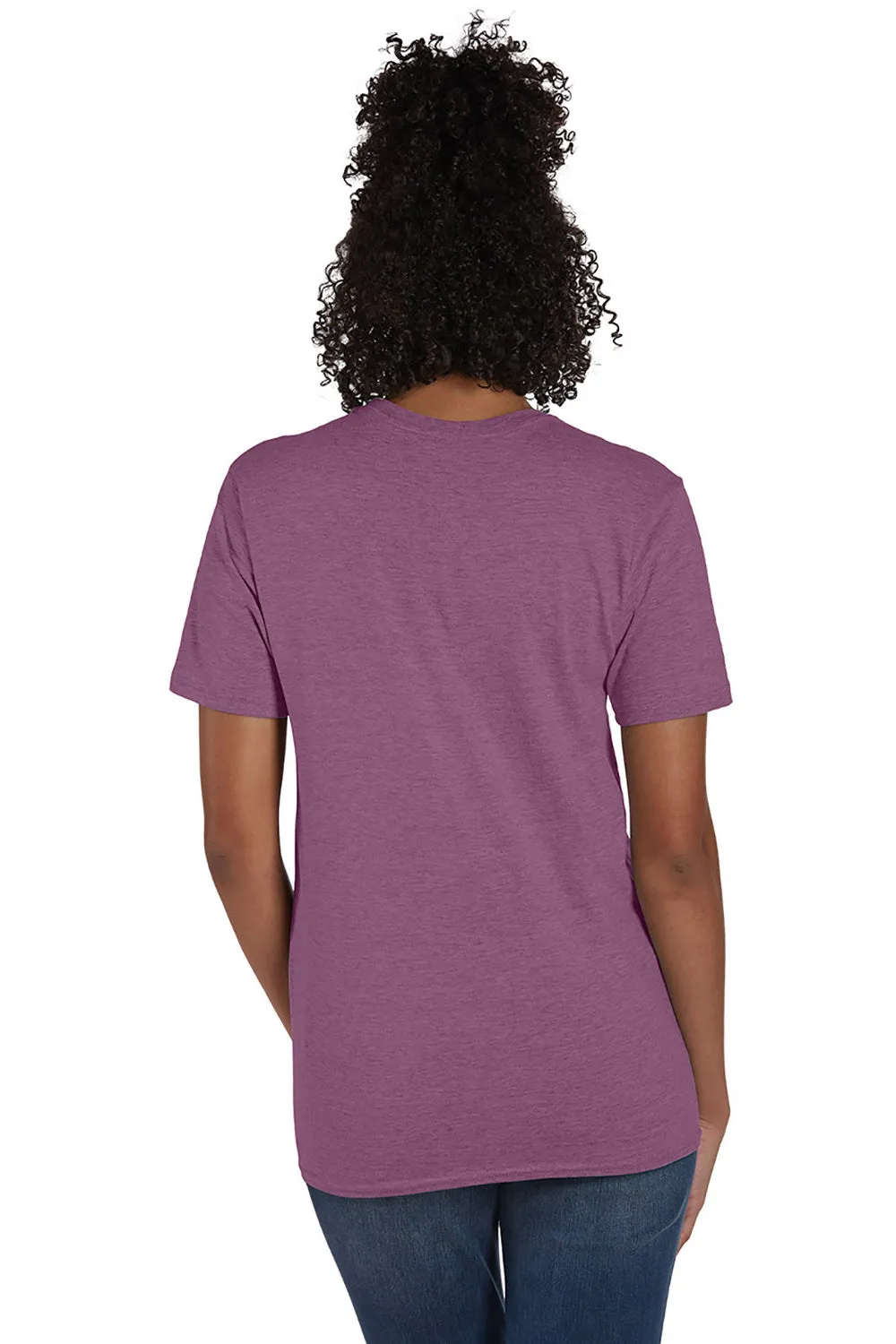 Hanes Mens Nano-T Short Sleeve Crewneck T-Shirt - Heather Purple Rain