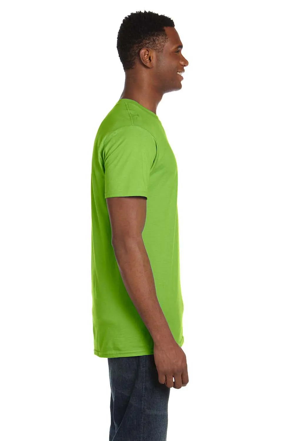 Hanes Mens Nano-T Short Sleeve Crewneck T-Shirt - Lime Green