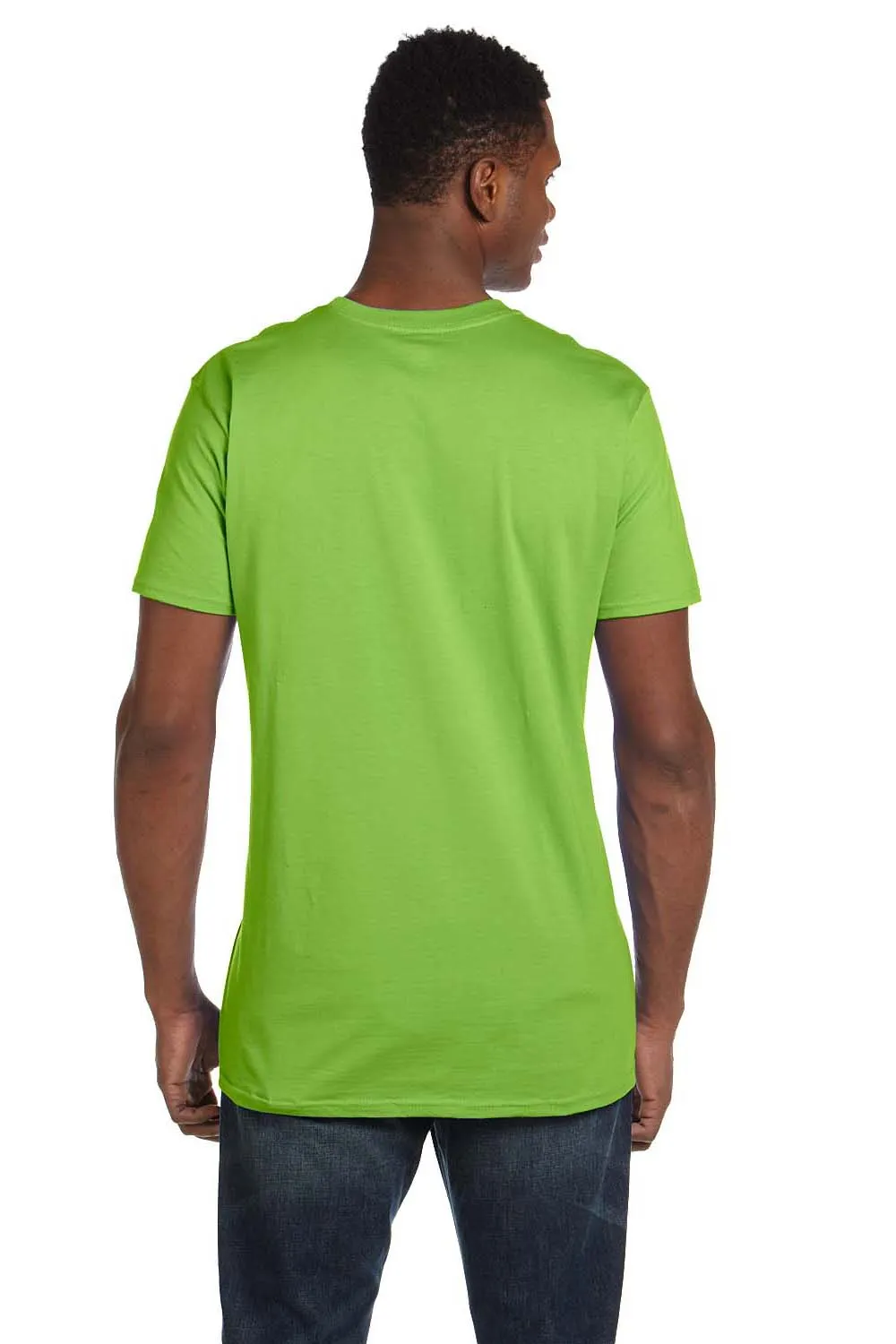 Hanes Mens Nano-T Short Sleeve Crewneck T-Shirt - Lime Green