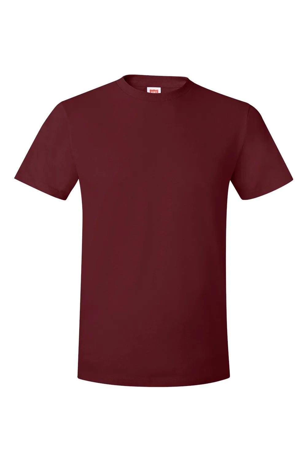 Hanes Mens Nano-T Short Sleeve Crewneck T-Shirt - Maroon
