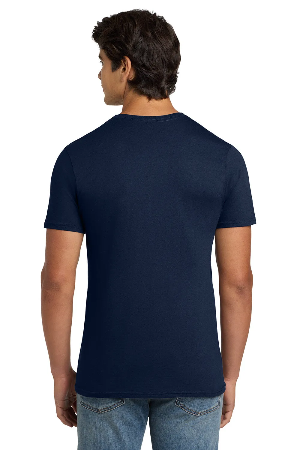 Hanes Mens Nano-T Short Sleeve Crewneck T-Shirt - Navy Blue