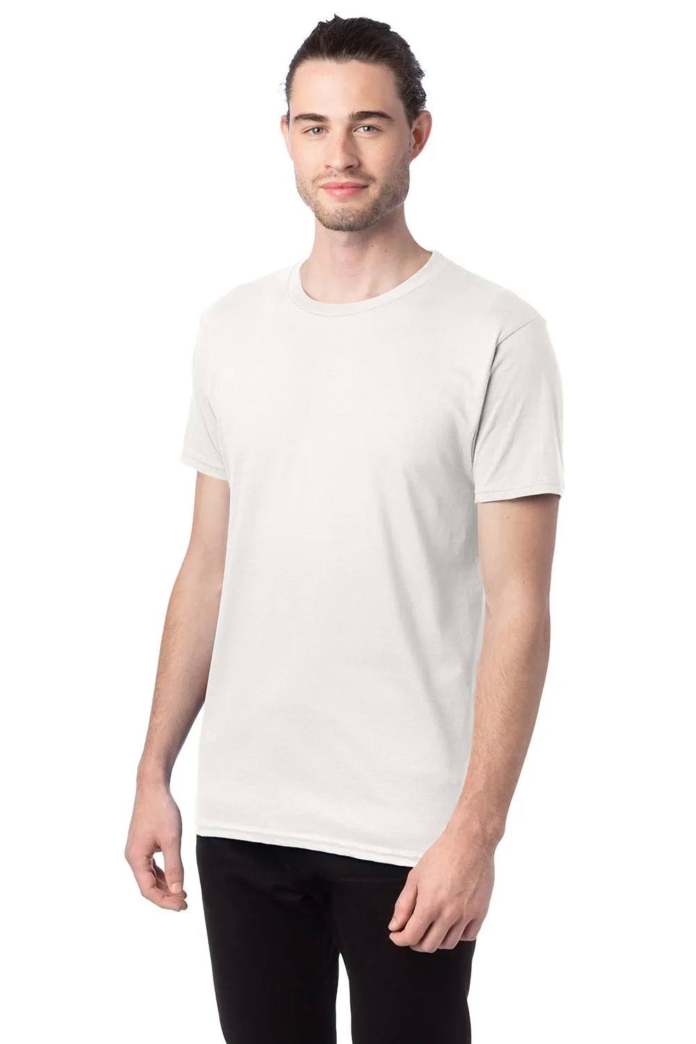 Hanes Mens Nano-T Short Sleeve Crewneck T-Shirt - Parchment