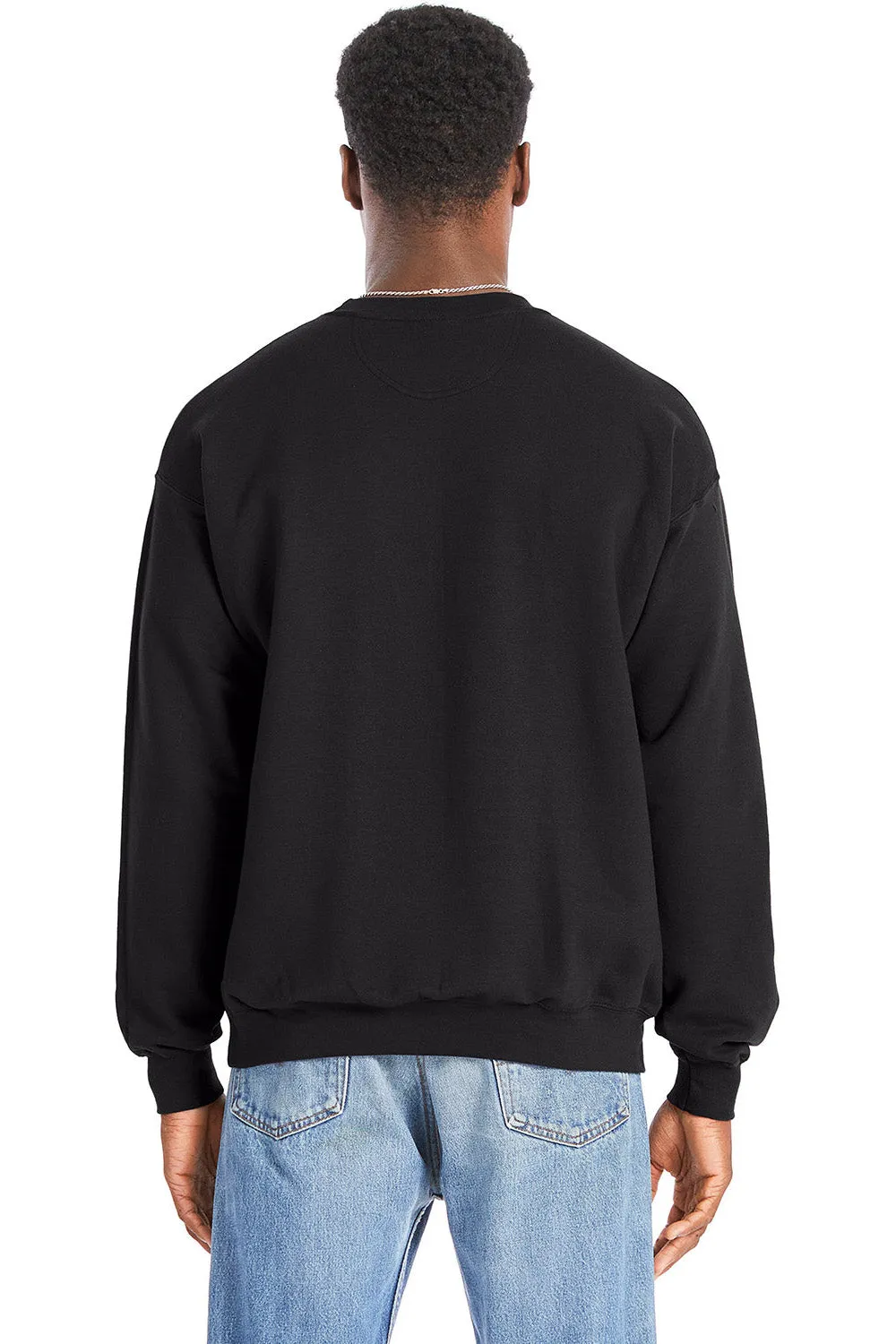 Hanes Mens Perfect Sweats Crewneck Sweatshirt - Black