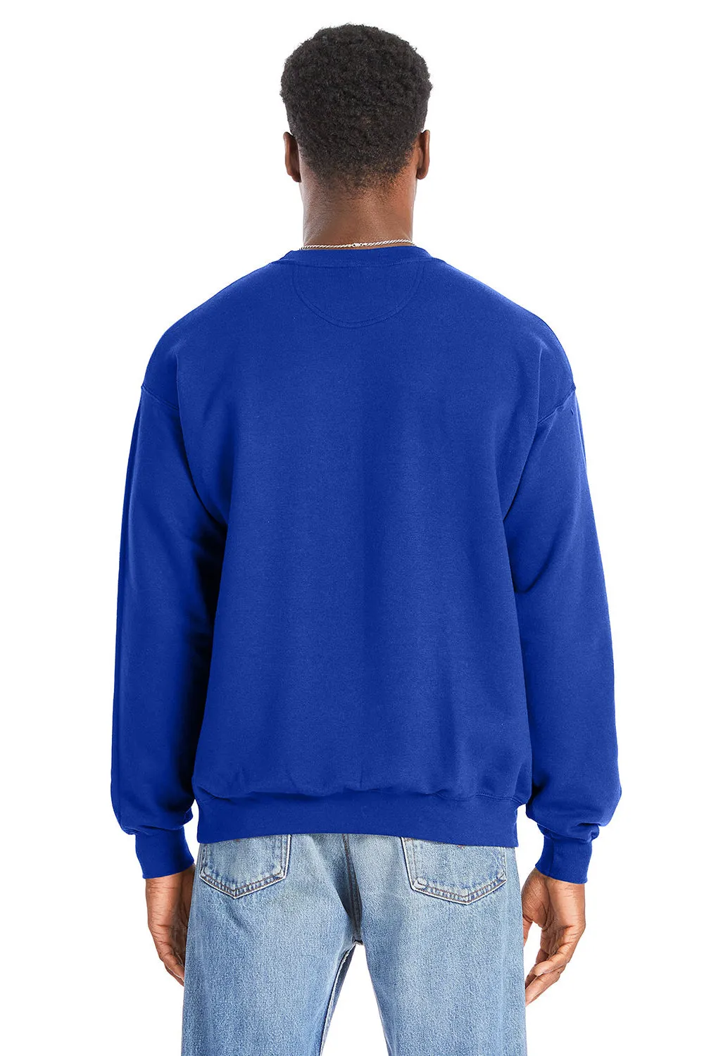 Hanes Mens Perfect Sweats Crewneck Sweatshirt - Deep Royal Blue