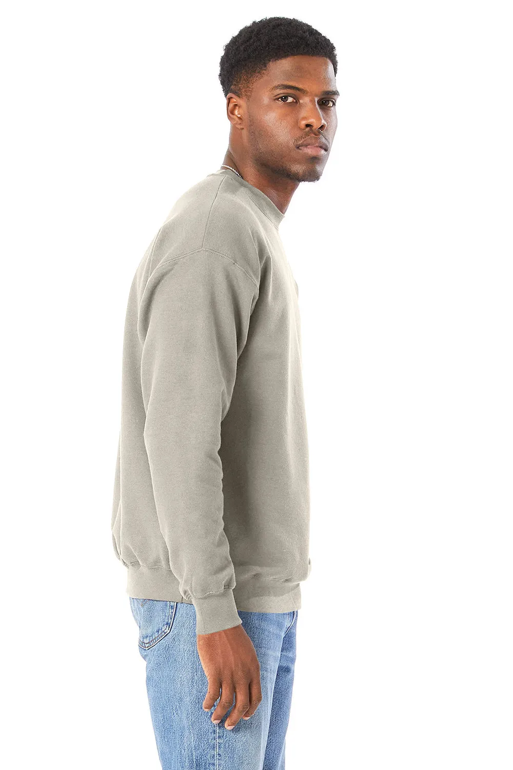 Hanes Mens Perfect Sweats Crewneck Sweatshirt - Sand