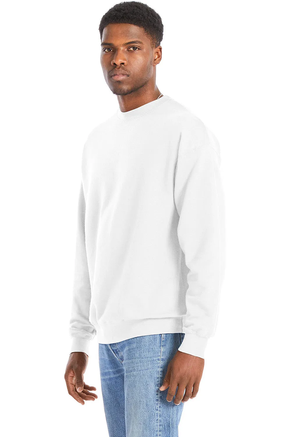 Hanes Mens Perfect Sweats Crewneck Sweatshirt - White