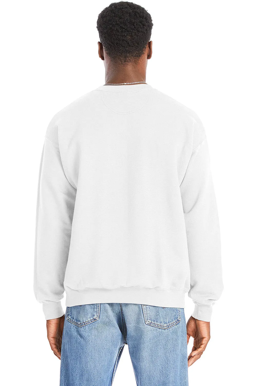 Hanes Mens Perfect Sweats Crewneck Sweatshirt - White