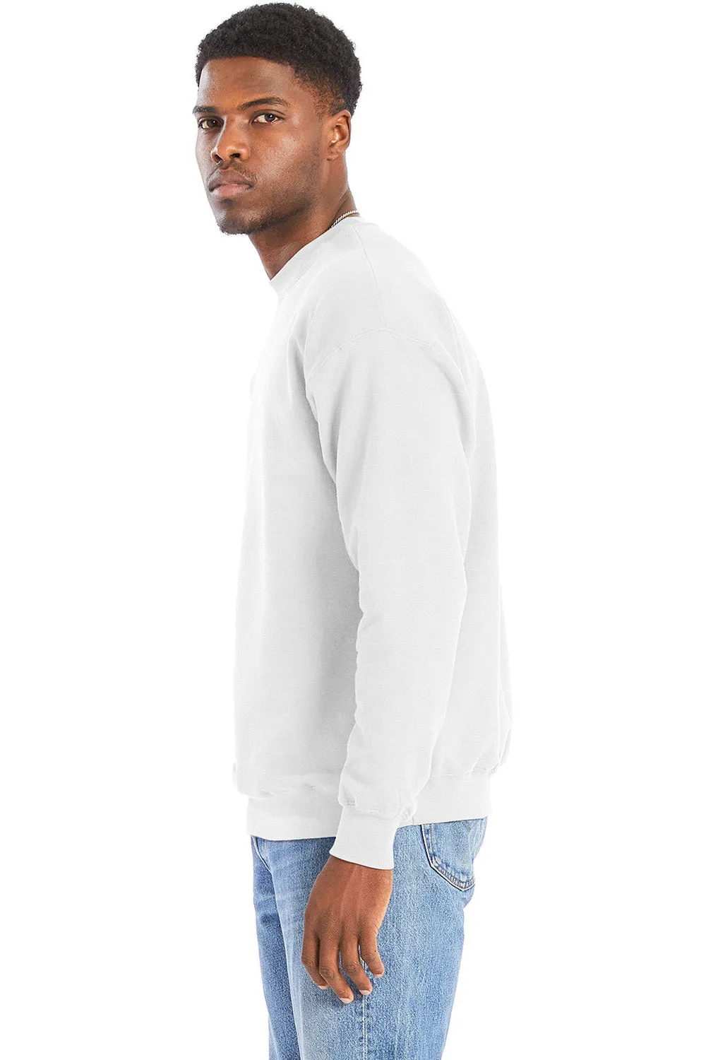Hanes Mens Perfect Sweats Crewneck Sweatshirt - White