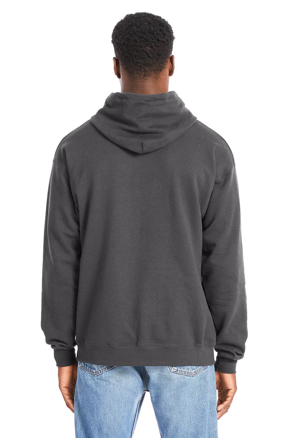 Hanes Mens Perfect Sweats Hooded Sweatshirt Hoodie w/ Pouch Pocket - Smoke Grey