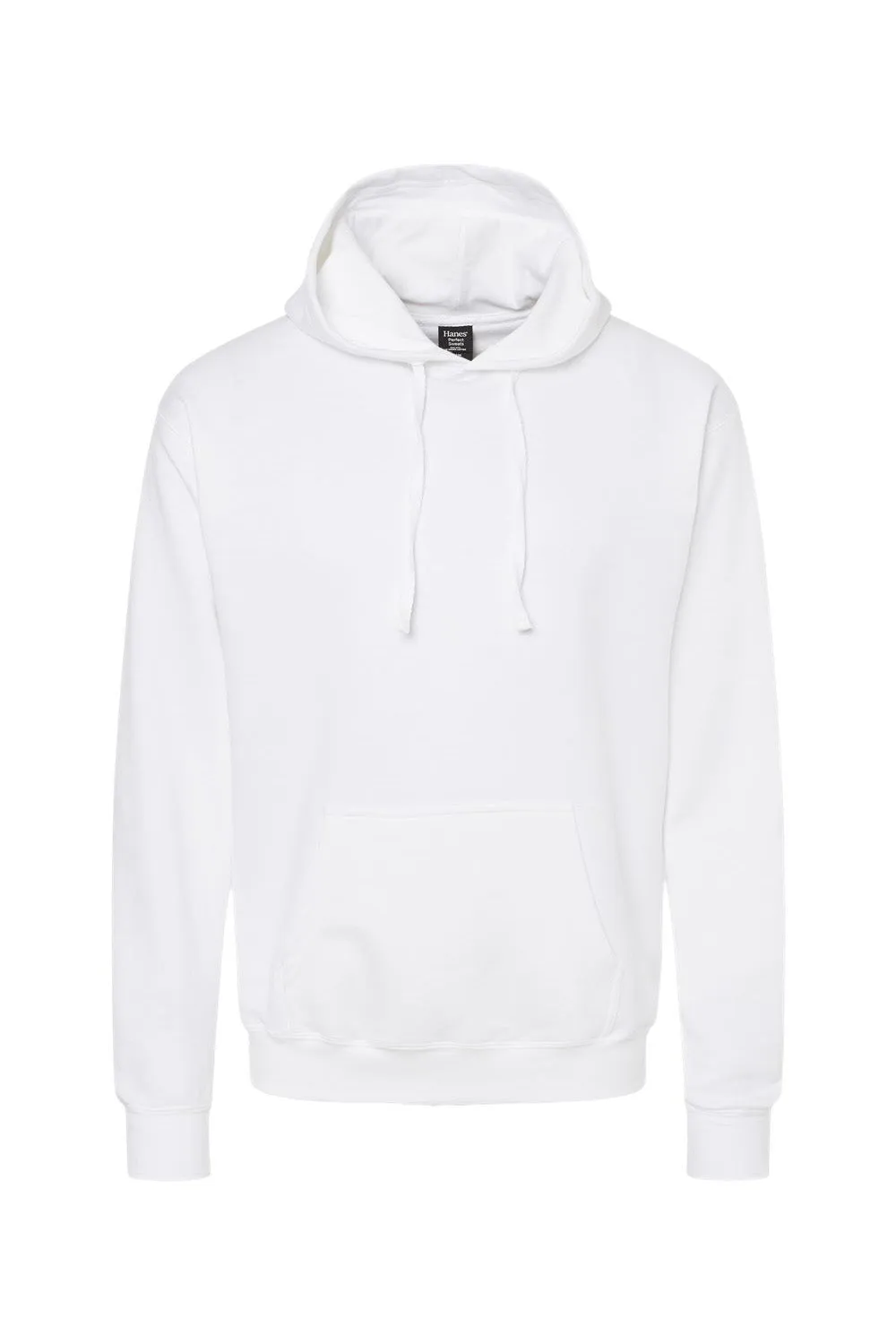 Hanes Mens Perfect Sweats Hooded Sweatshirt Hoodie w/ Pouch Pocket - White